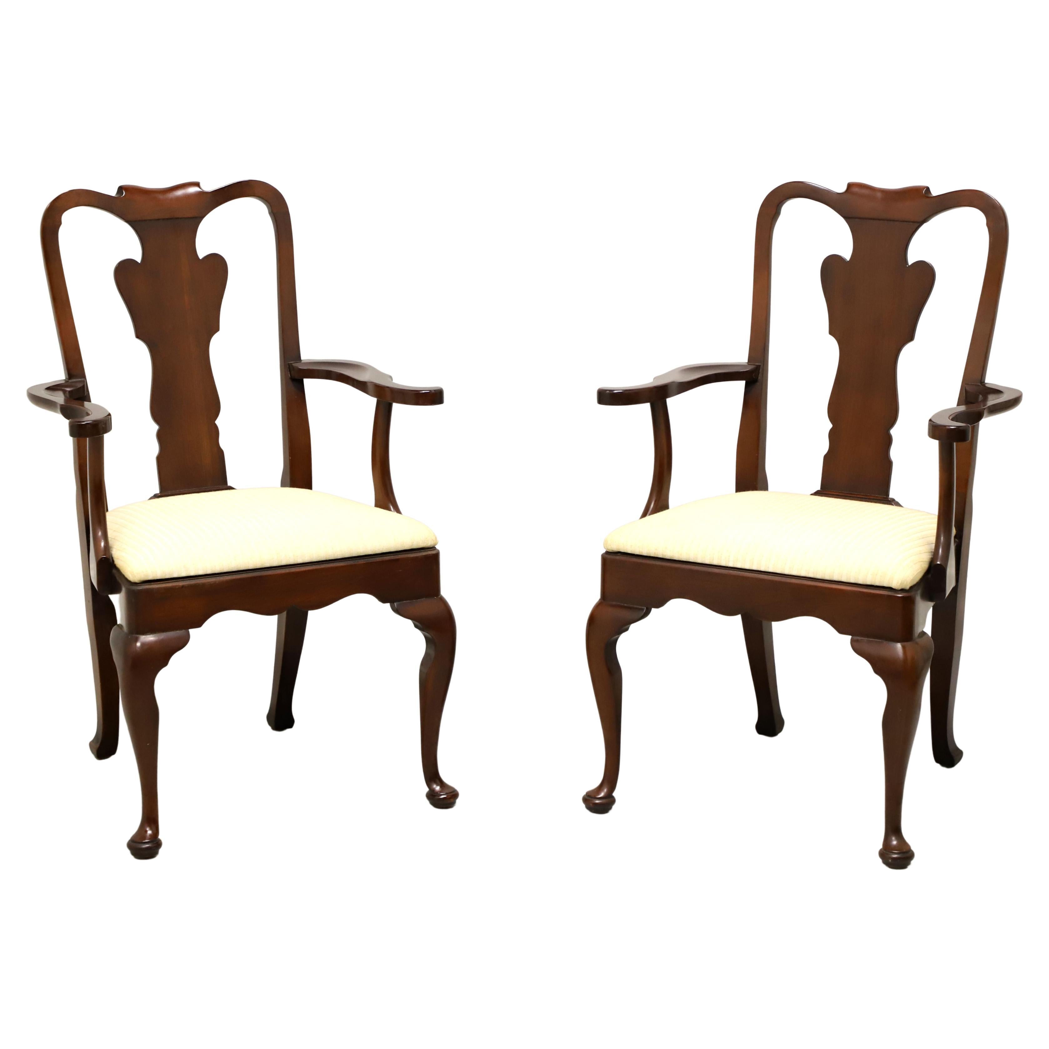 STATTON Old Towne Cherry Queen Anne Dining Armchairs - Pair