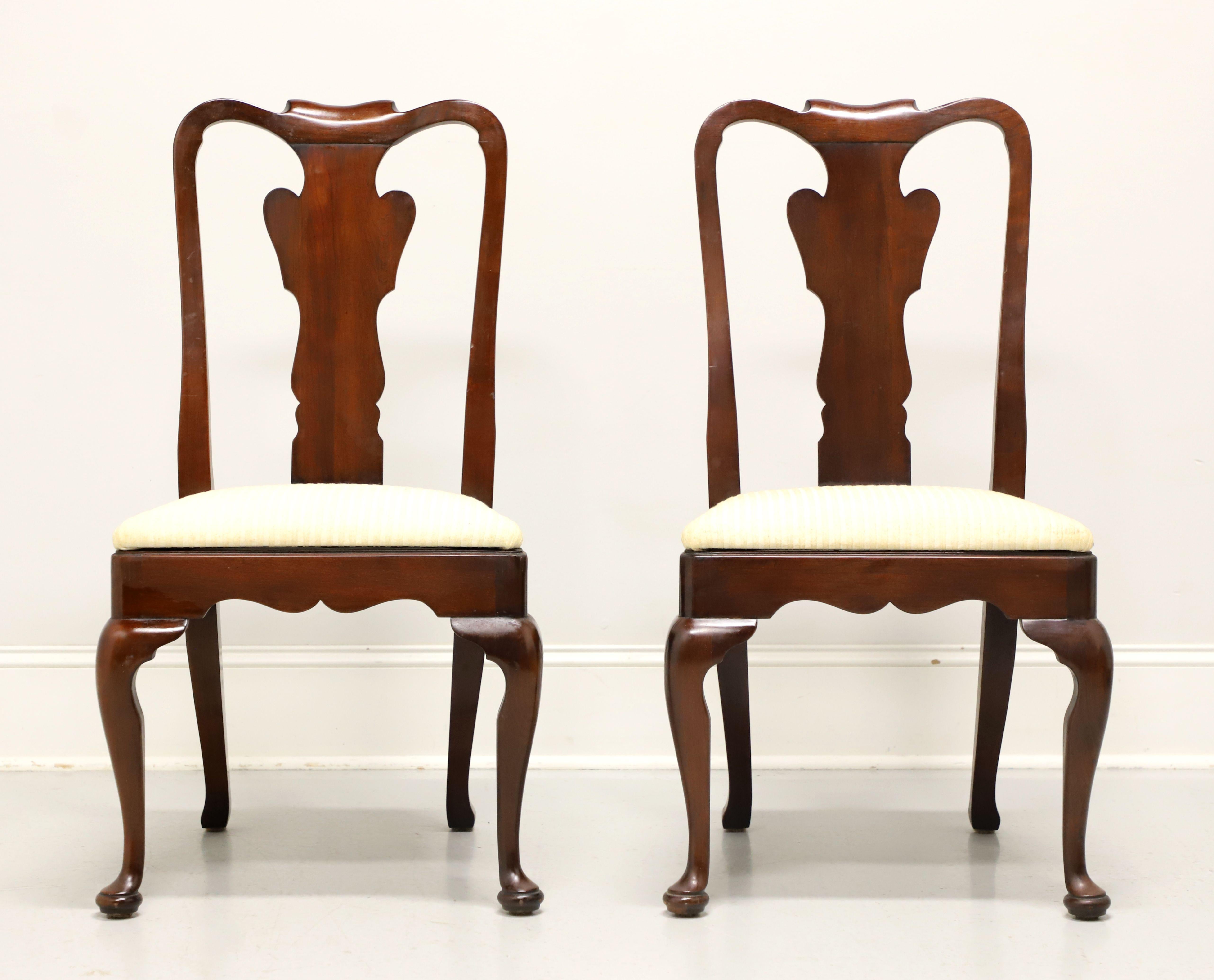 American STATTON Old Towne Cherry Queen Anne Dining Side Chairs - Pair B