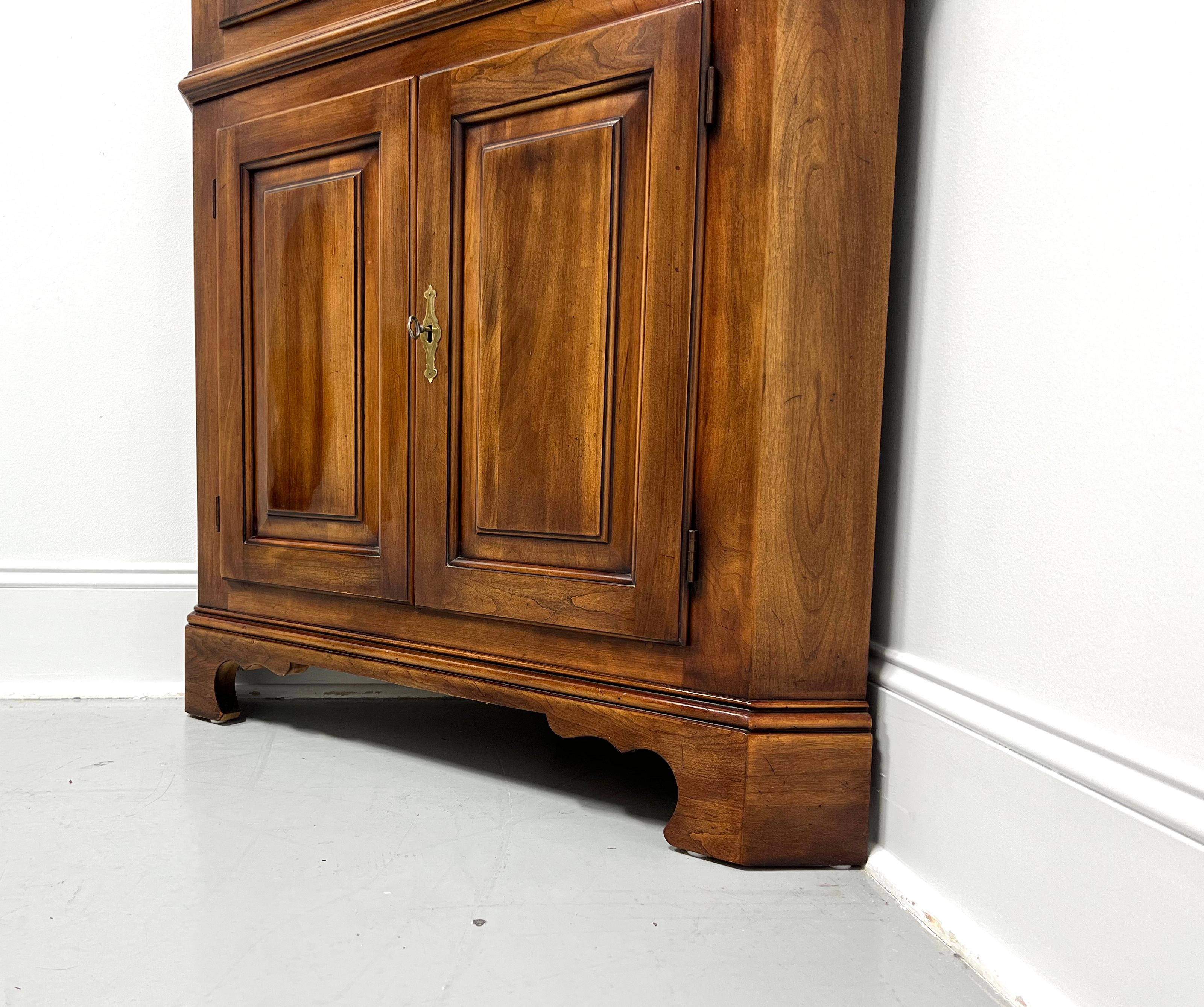 Brass STATTON Oxford Antique Cherry Chippendale Corner Cupboard / Cabinet For Sale