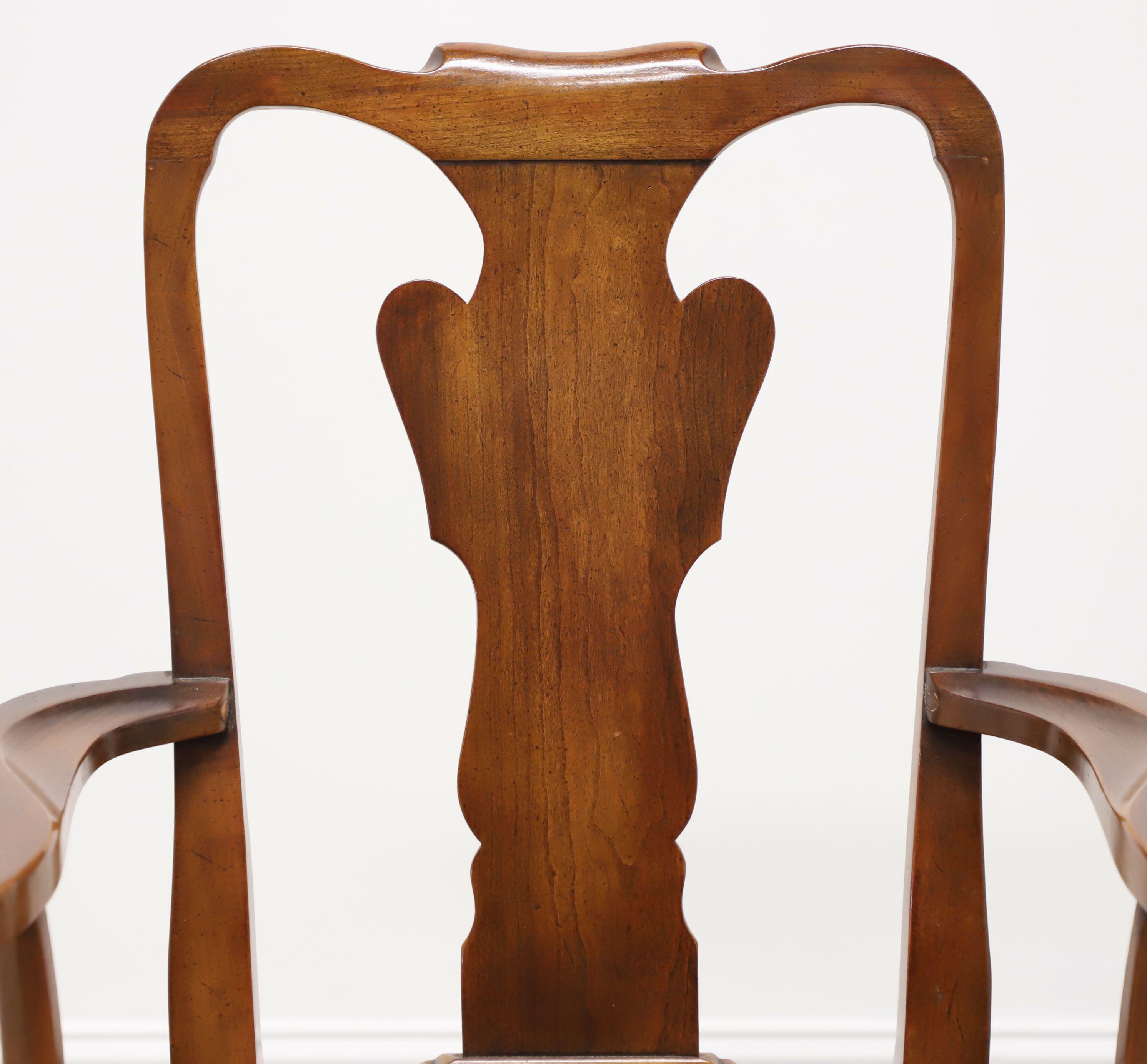STATTON Oxford Cherry Queen Anne Dining Armchairs - Pair For Sale 1