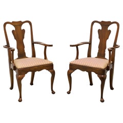 STATTON Oxford Cherry Queen Anne Dining Armchairs - Pair