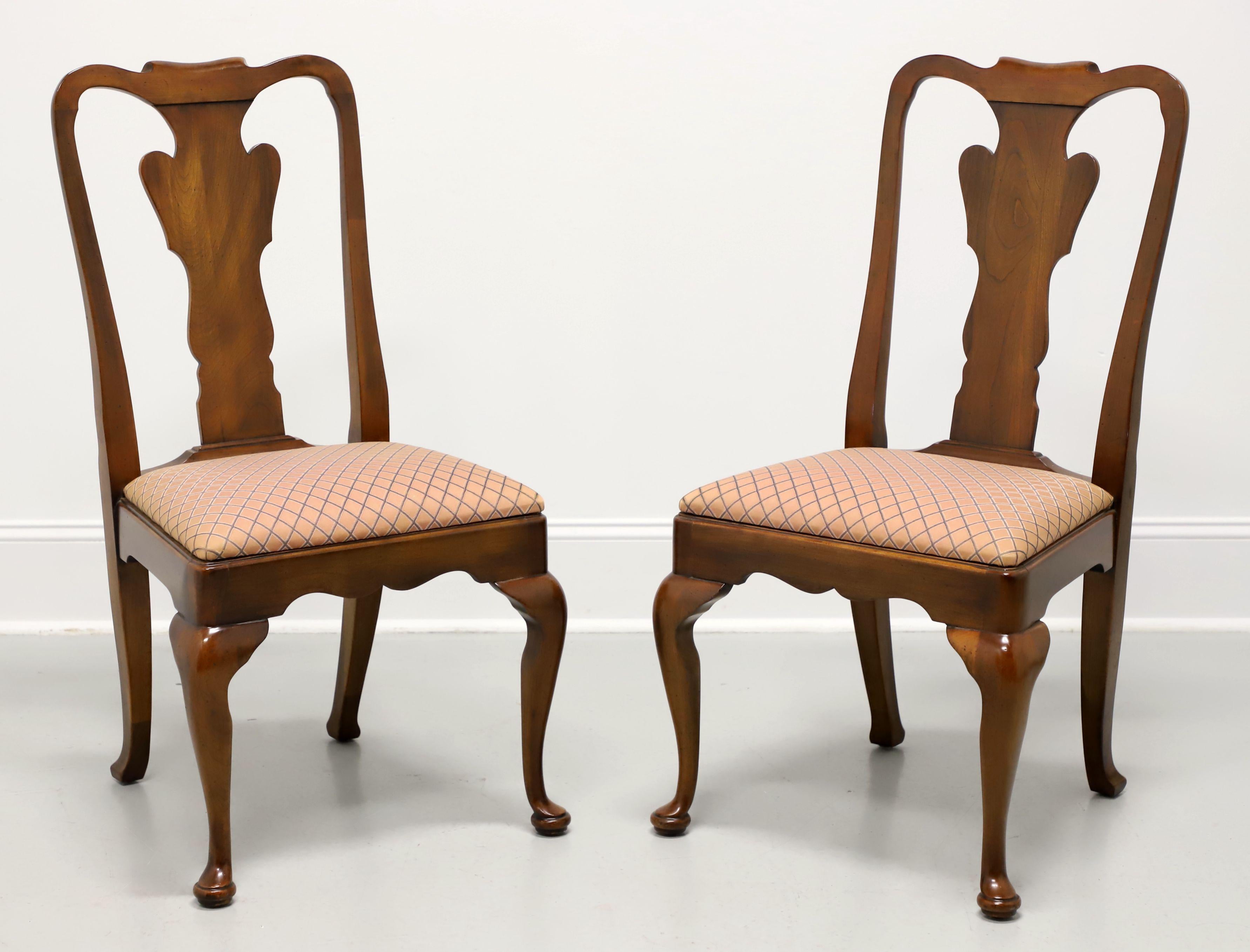 STATTON Oxford Cherry Queen Anne Dining Side Chairs - Pair A For Sale 6