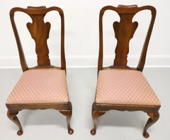 STATTON Oxford Cherry Queen Anne Dining Side Chairs - Pair A