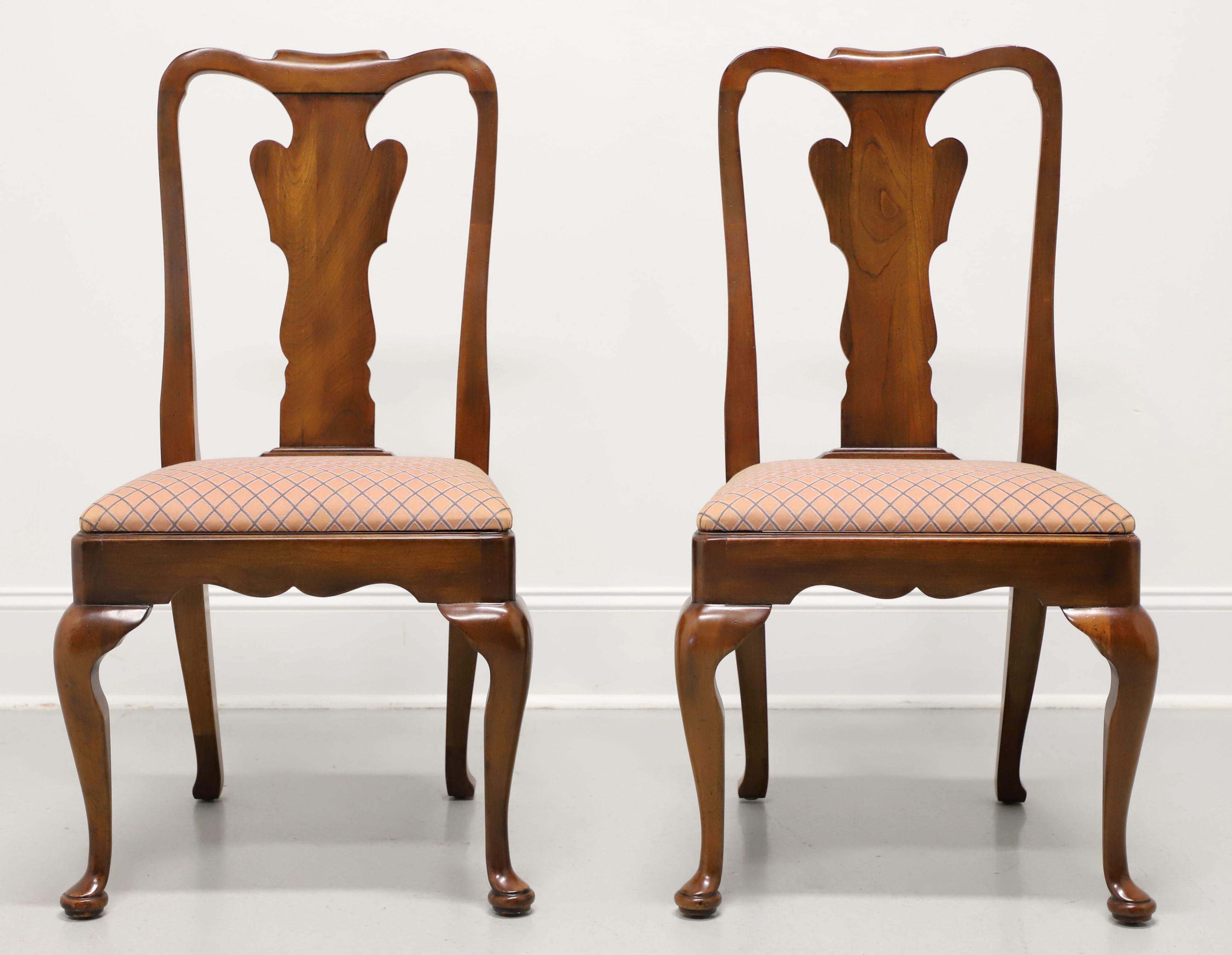 American STATTON Oxford Cherry Queen Anne Dining Side Chairs - Pair A For Sale