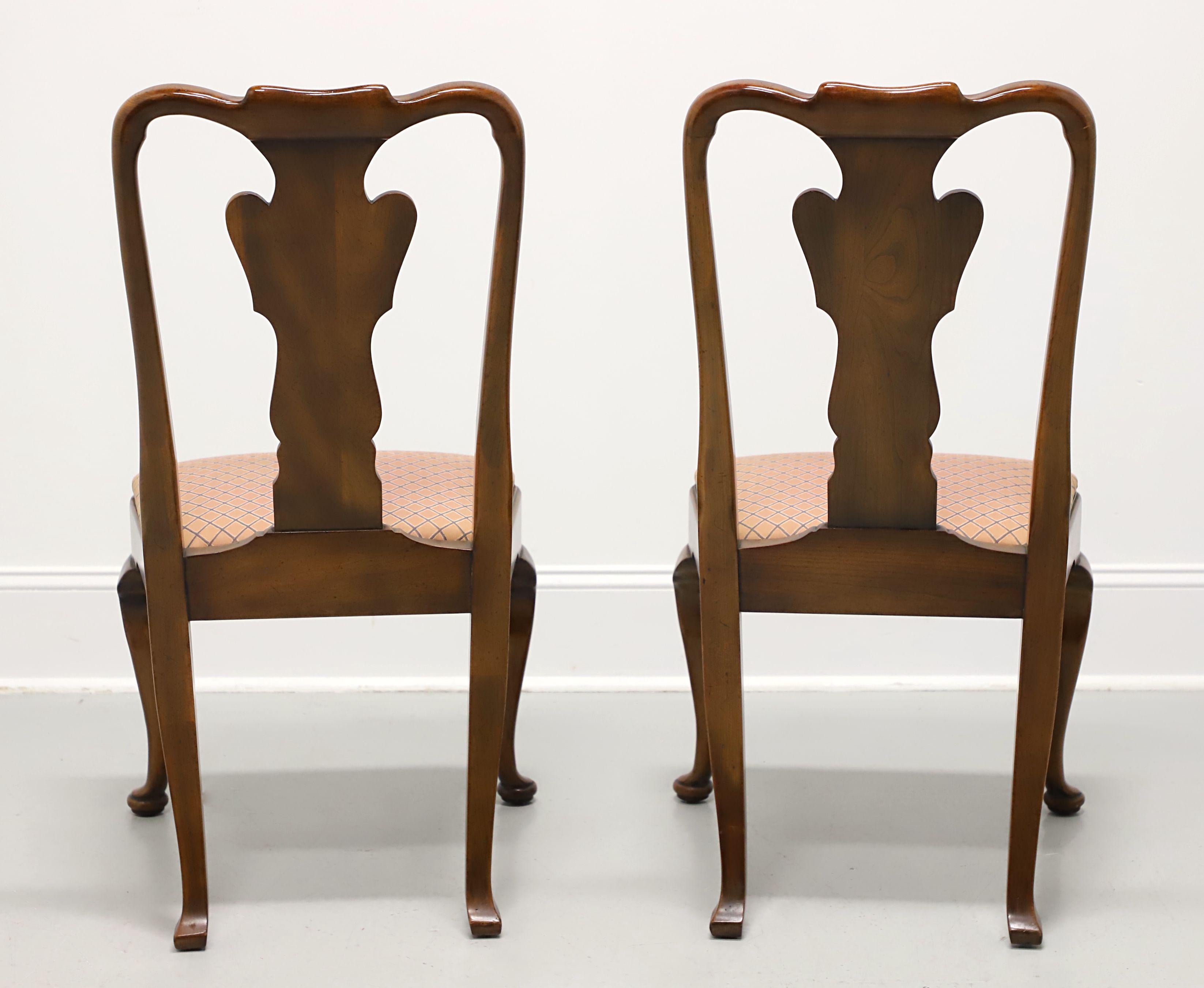 20th Century STATTON Oxford Cherry Queen Anne Dining Side Chairs - Pair A For Sale