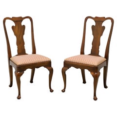STATTON Oxford Cherry Queen Anne Dining Side Chairs - Pair A
