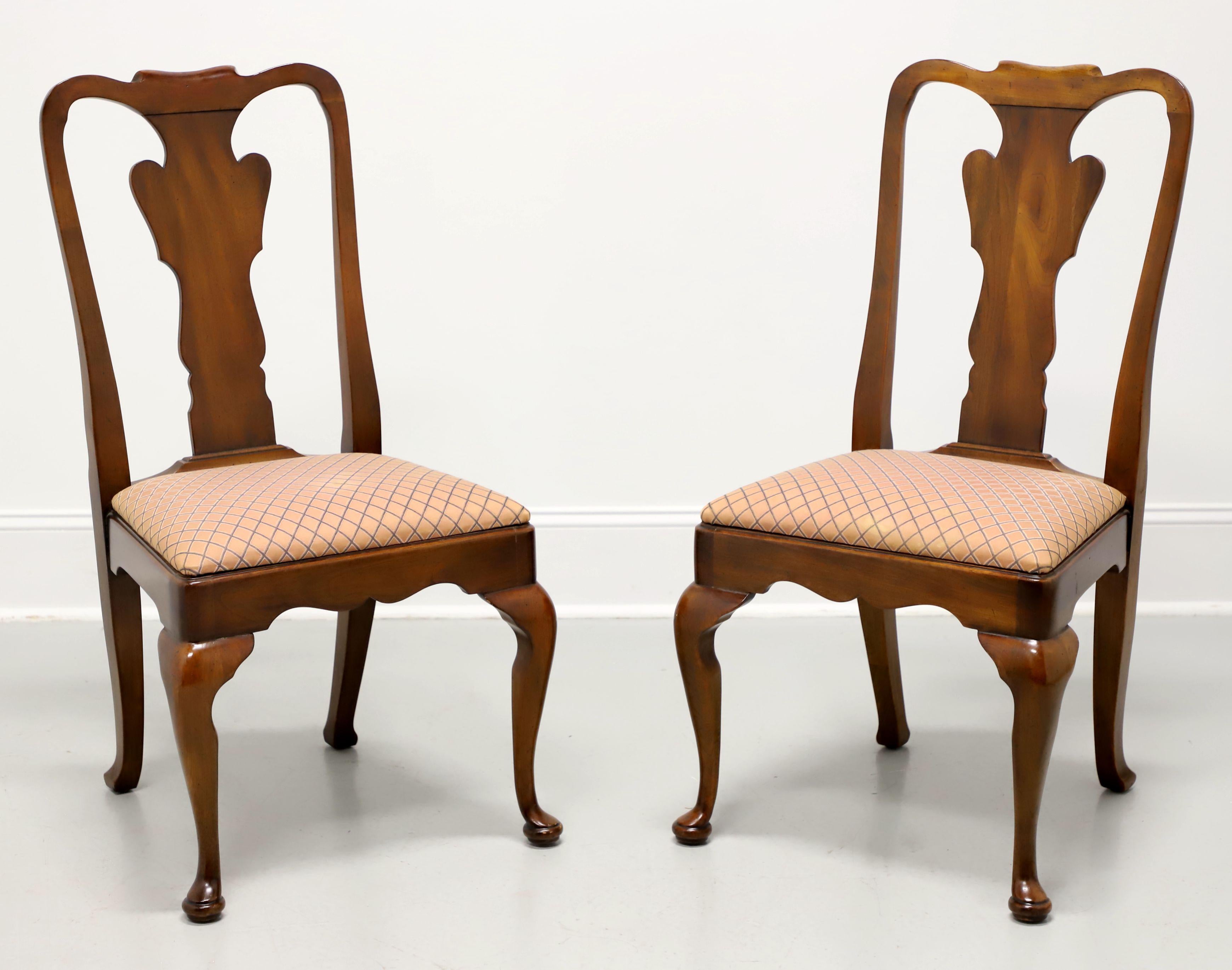 STATTON Oxford Cherry Queen Anne Dining Side Chairs - Pair B For Sale 6