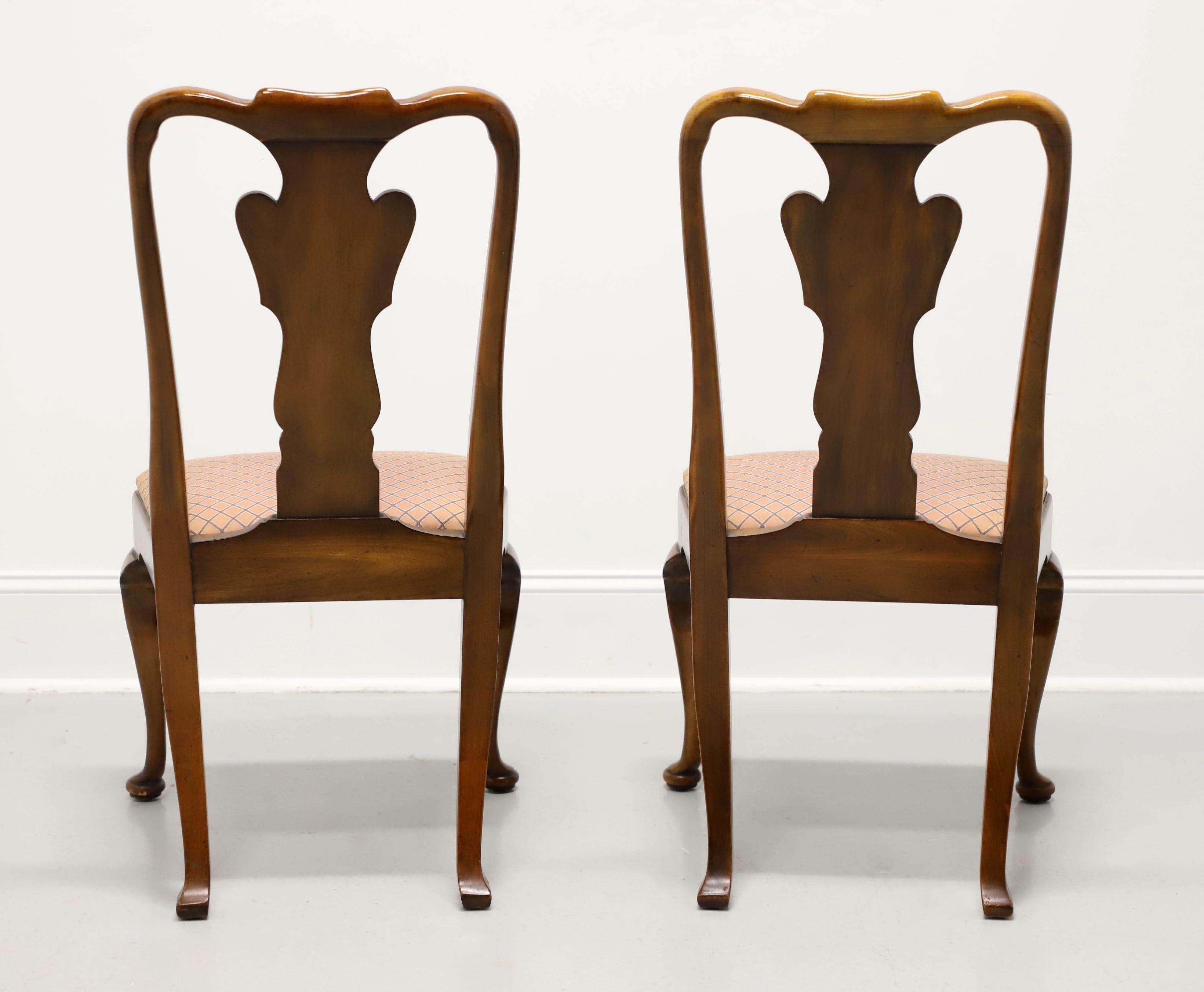 20th Century STATTON Oxford Cherry Queen Anne Dining Side Chairs - Pair B For Sale