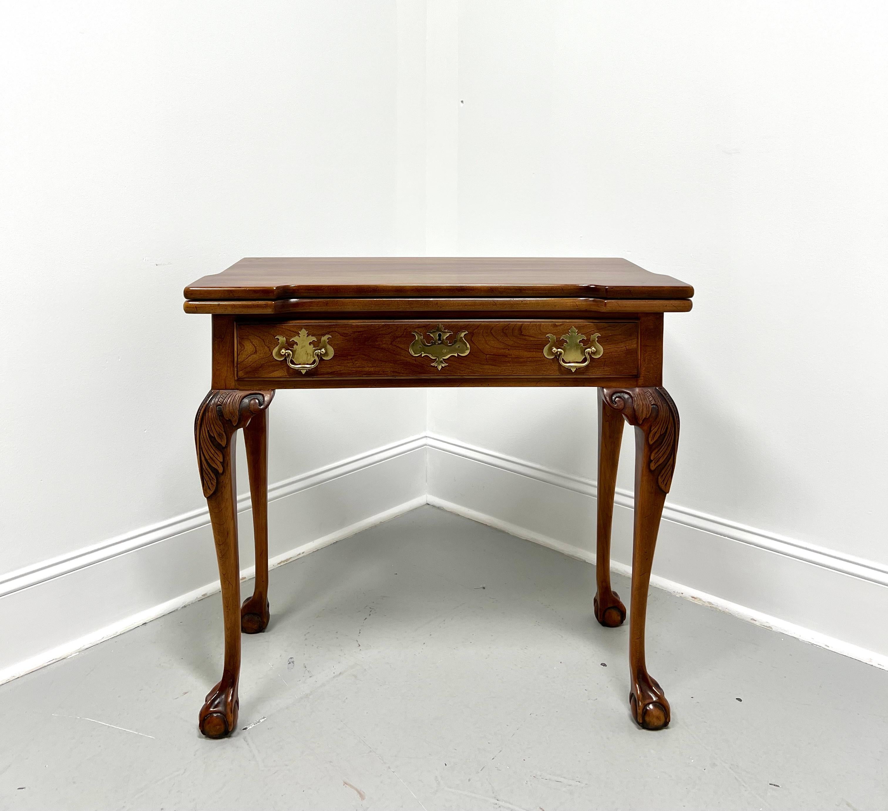American STATTON Private Collection Oxford Cherry Gateleg Flip Top Game / Console Table For Sale