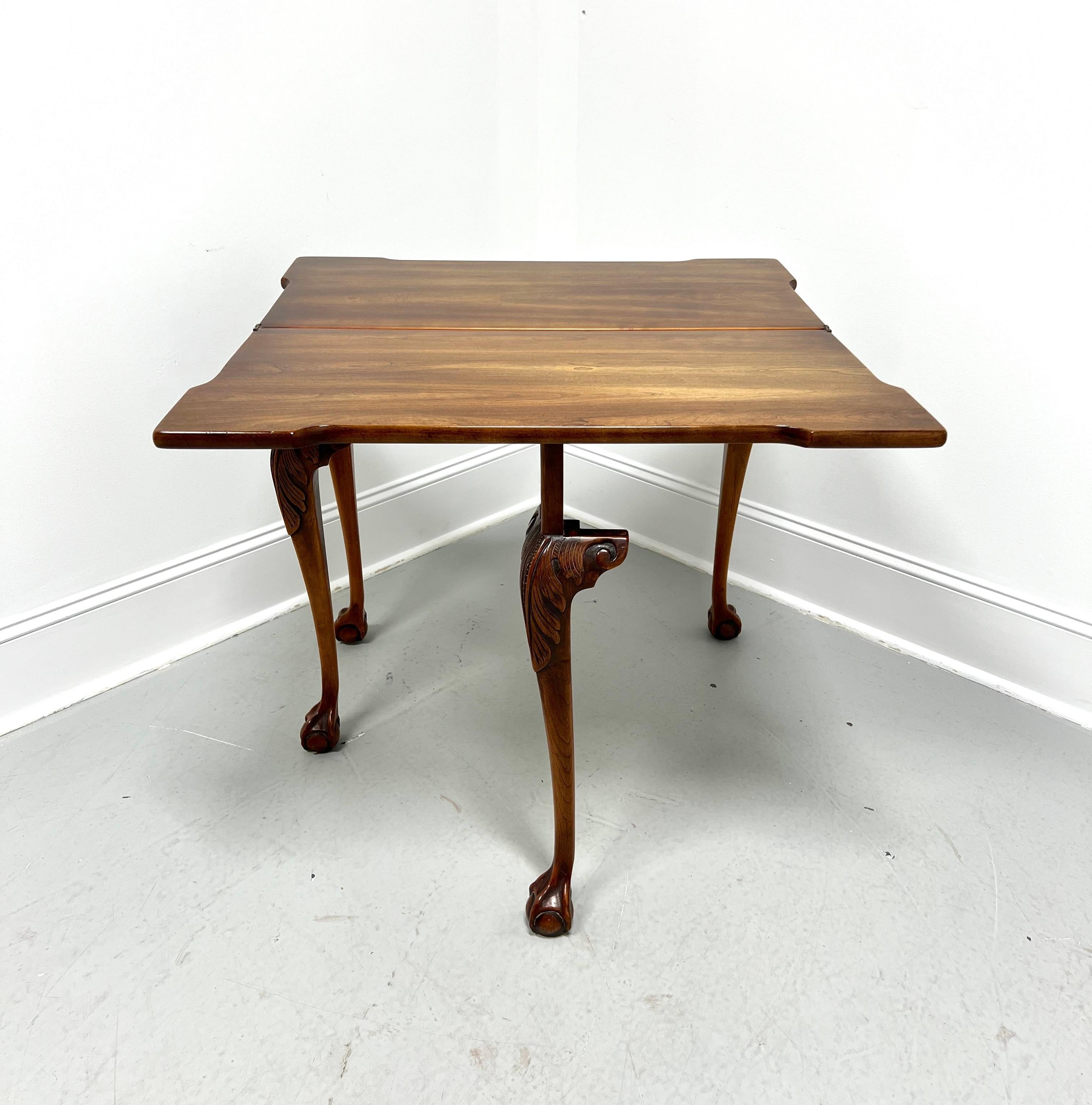20th Century STATTON Private Collection Oxford Cherry Gateleg Flip Top Game / Console Table For Sale