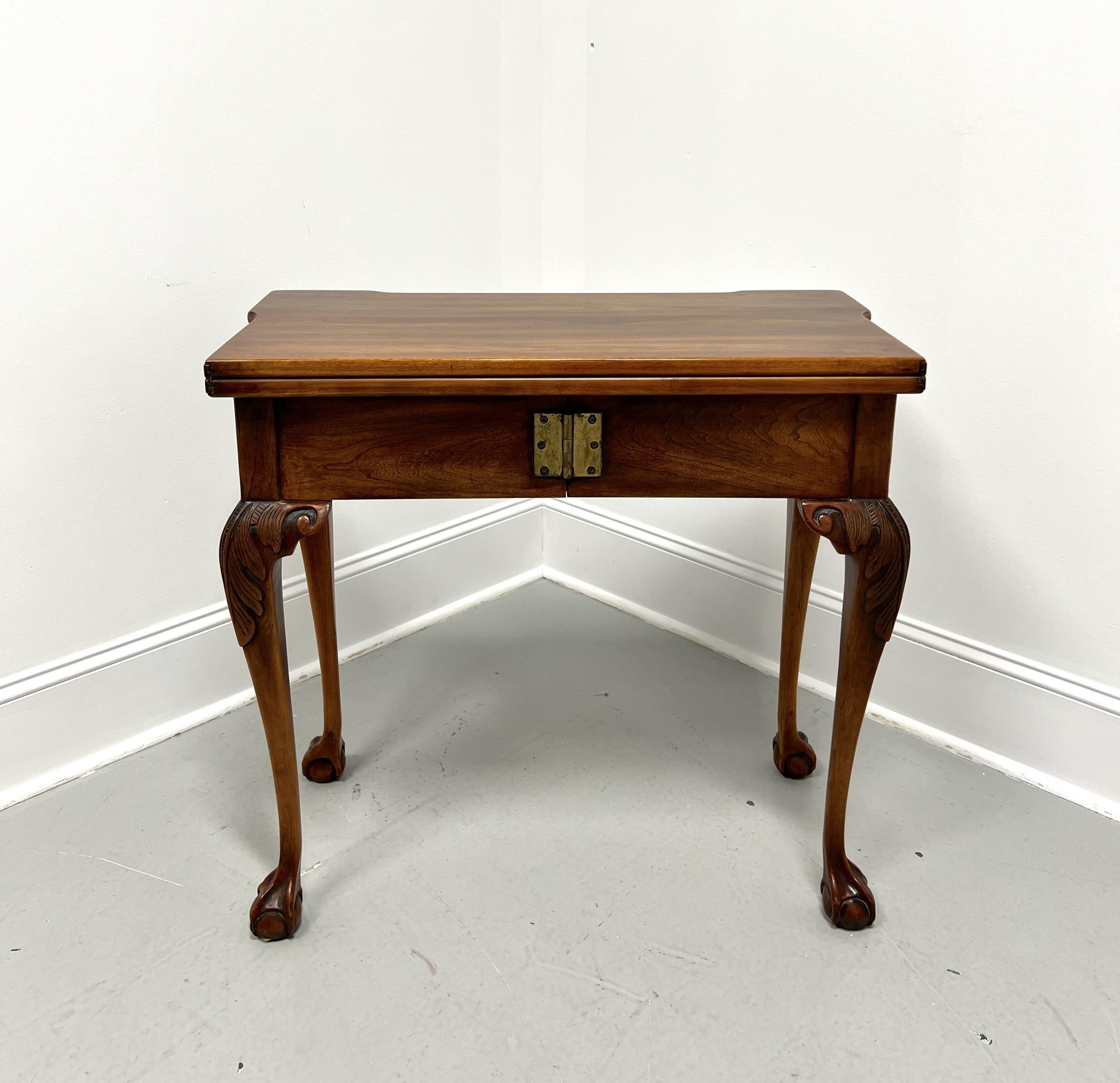 Brass STATTON Private Collection Oxford Cherry Gateleg Flip Top Game / Console Table For Sale