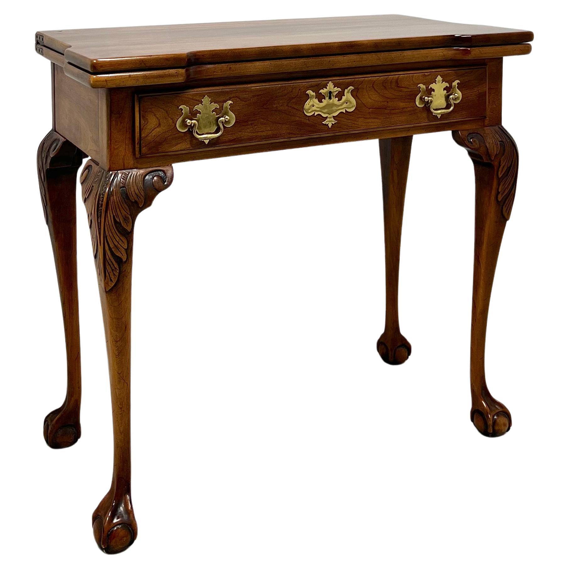 STATTON Collection privée Oxford Cherry Gateleg Table de jeu / Console à rabat en vente