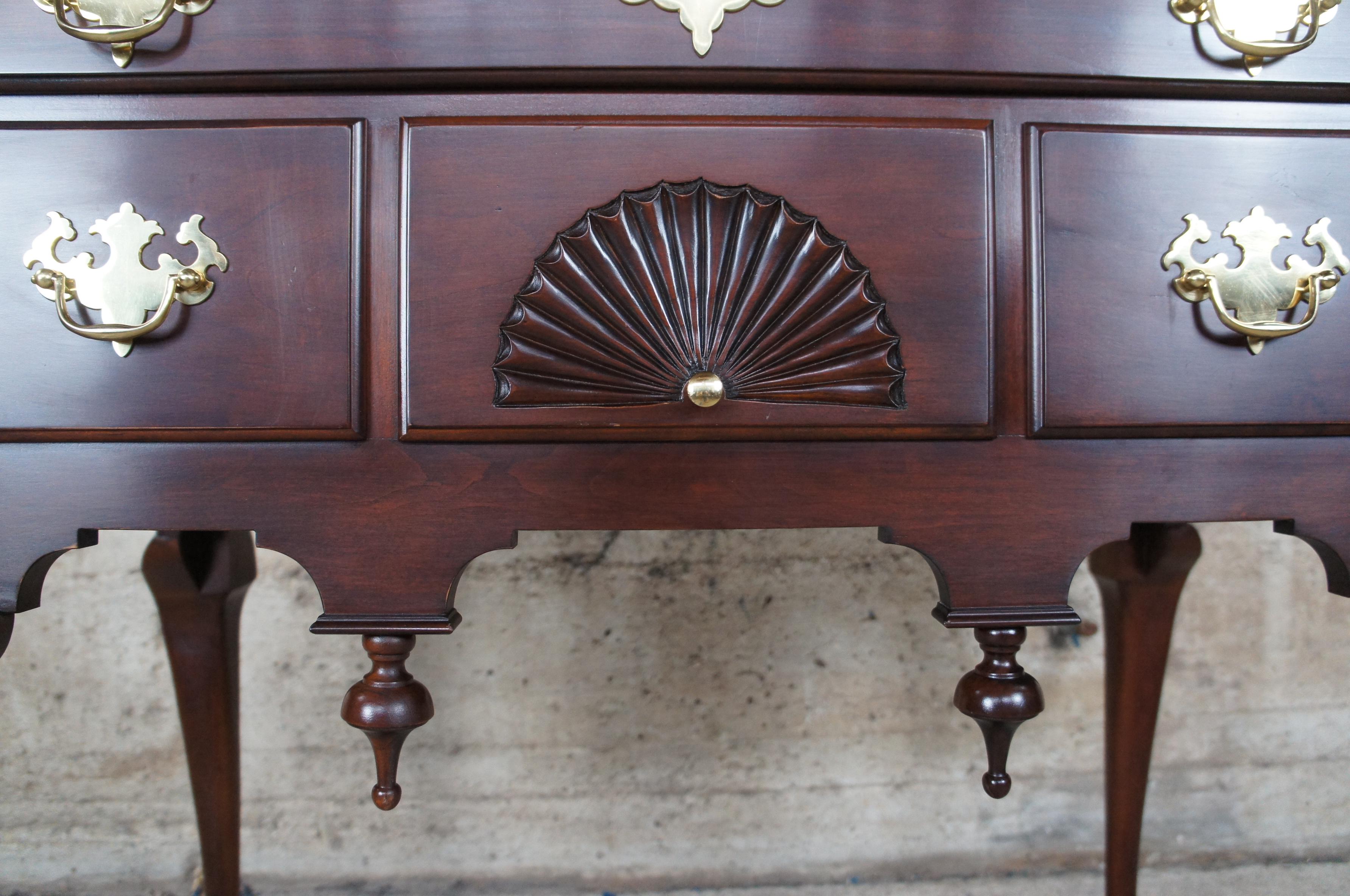 Statton Private Collection Solid Cherry Queen Anne Low Boy Chest Entry Console 3