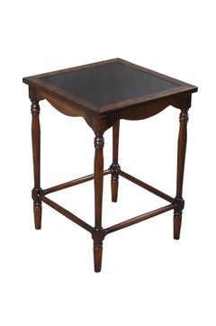Statton Trutype Americana Oak Formica Side Table Pedestal Plant Stand 22"