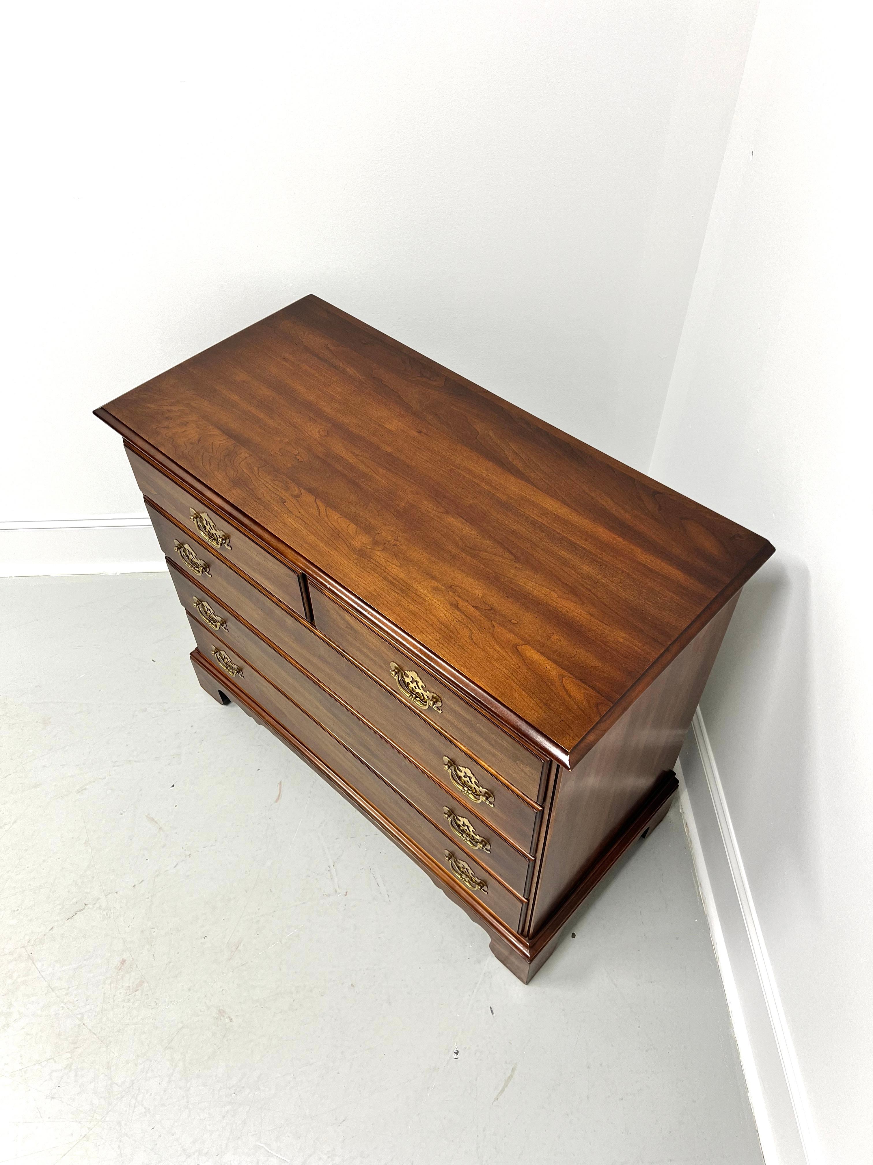 STATTON Trutype Americana Oxford Cherry Chippendale Bachelor Chest In Good Condition For Sale In Charlotte, NC