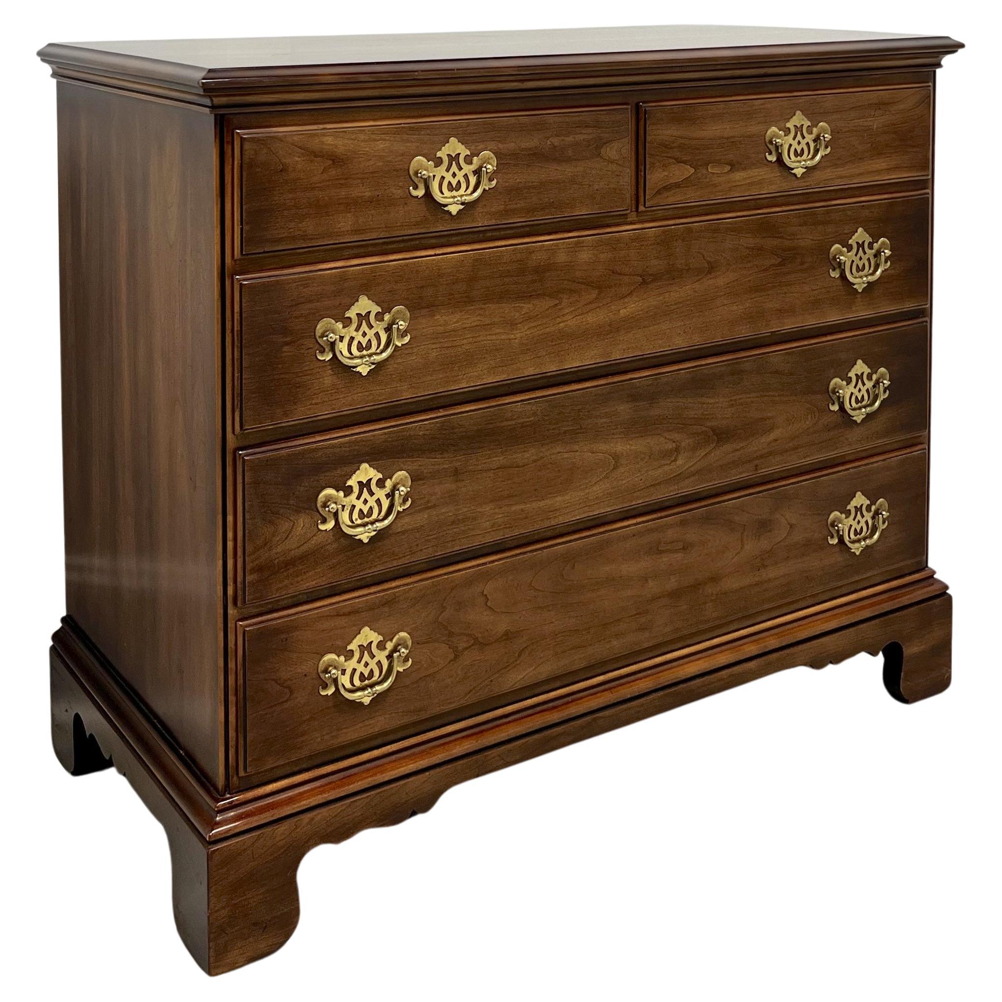STATTON Trutype Americana Oxford Cherry Chippendale Bachelor Chest For Sale