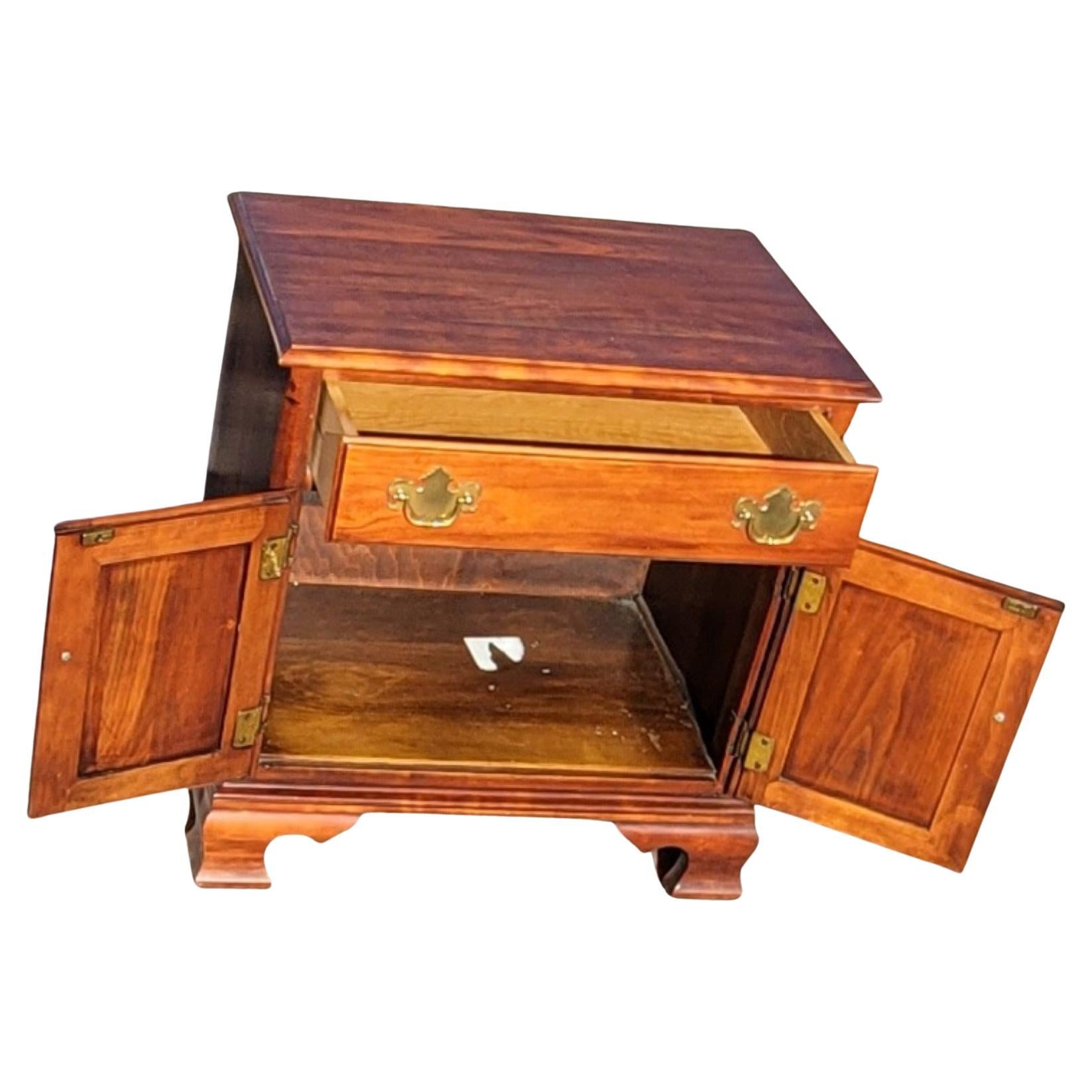 Woodwork Statton Trutype Americana Solid Chery One Drawer Bedside Table Cabinet