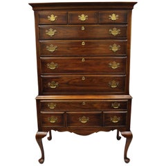 Statton Trutype Cherrywood Queen Anne Style High Boy Tall Chest Oxford Used