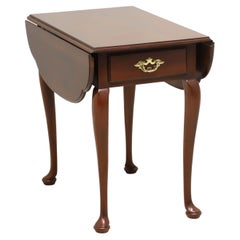 STATTON Trutype Americana Solid Cherry Queen Anne Drop-Leaf End Side Table