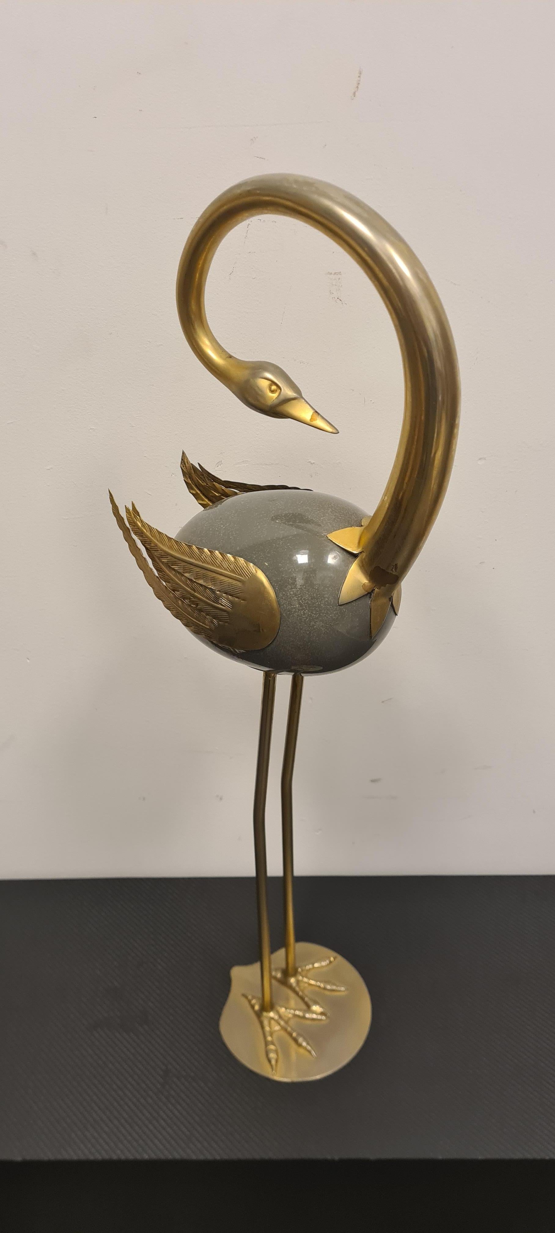 Late 20th Century Heron Statue by Antonio Pavia For Sale