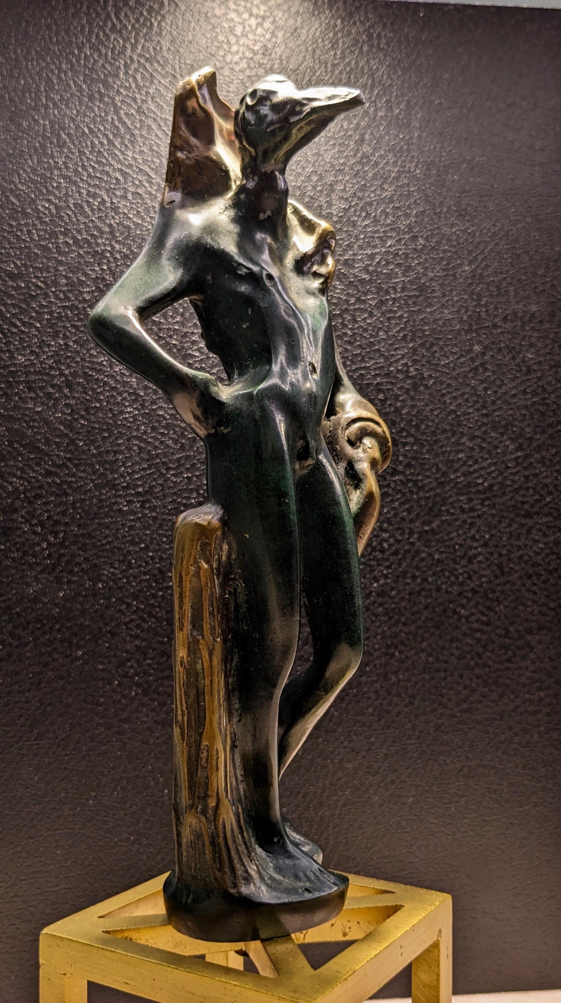 Statua Birdman, L'homme oiseau in bronzo, Salvador Dalì edizione Limitata en vente 5