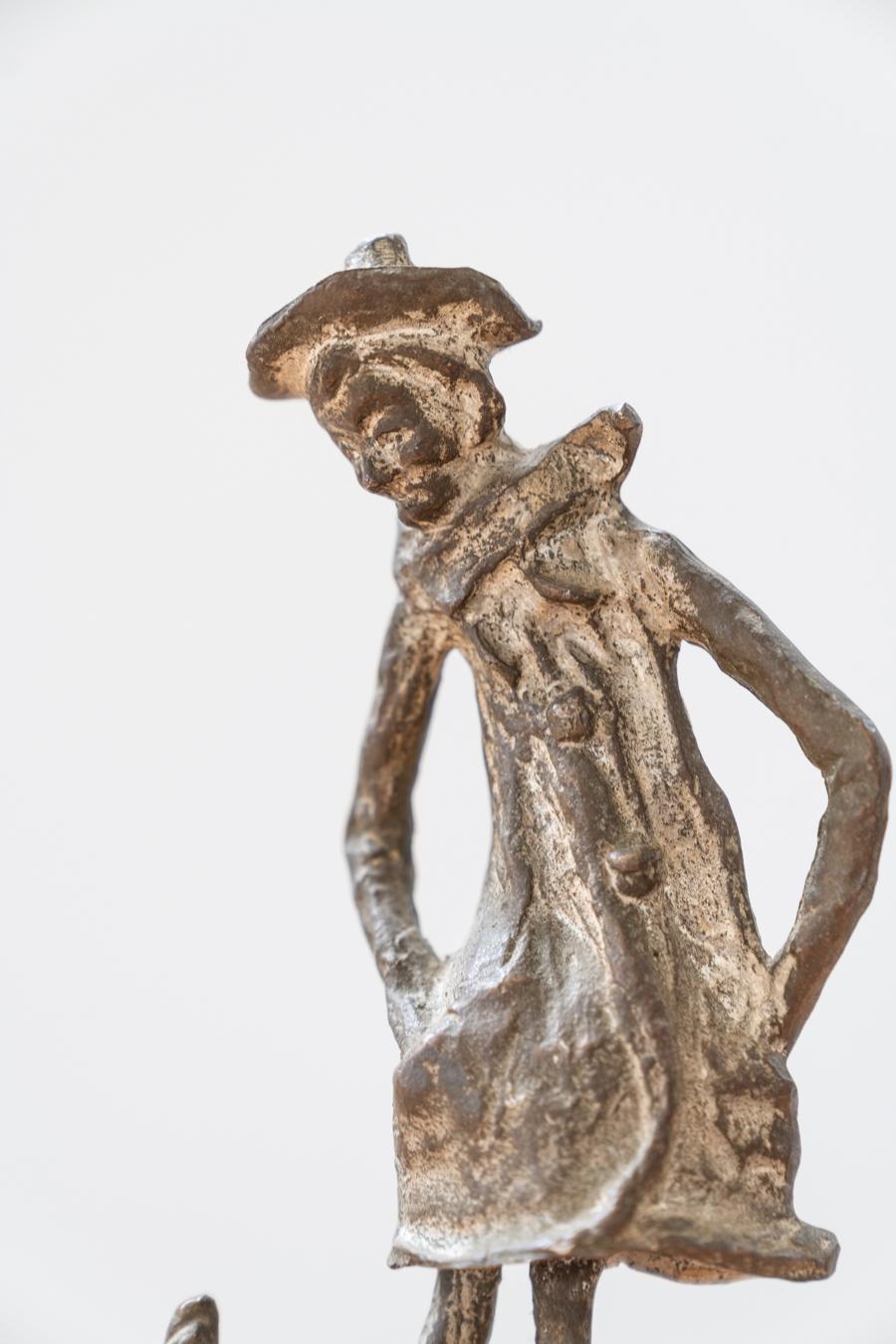 Statua en bronze con canne 1970 - Sella Casia Bon état - En vente à Manzano, IT