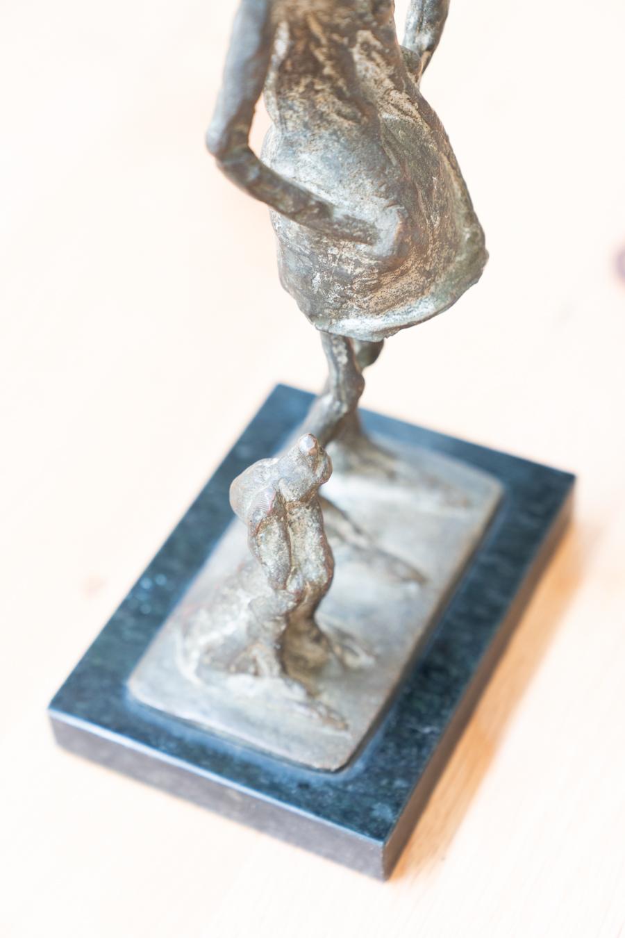 Bronze Statua en bronze con canne 1970 - Sella Casia en vente