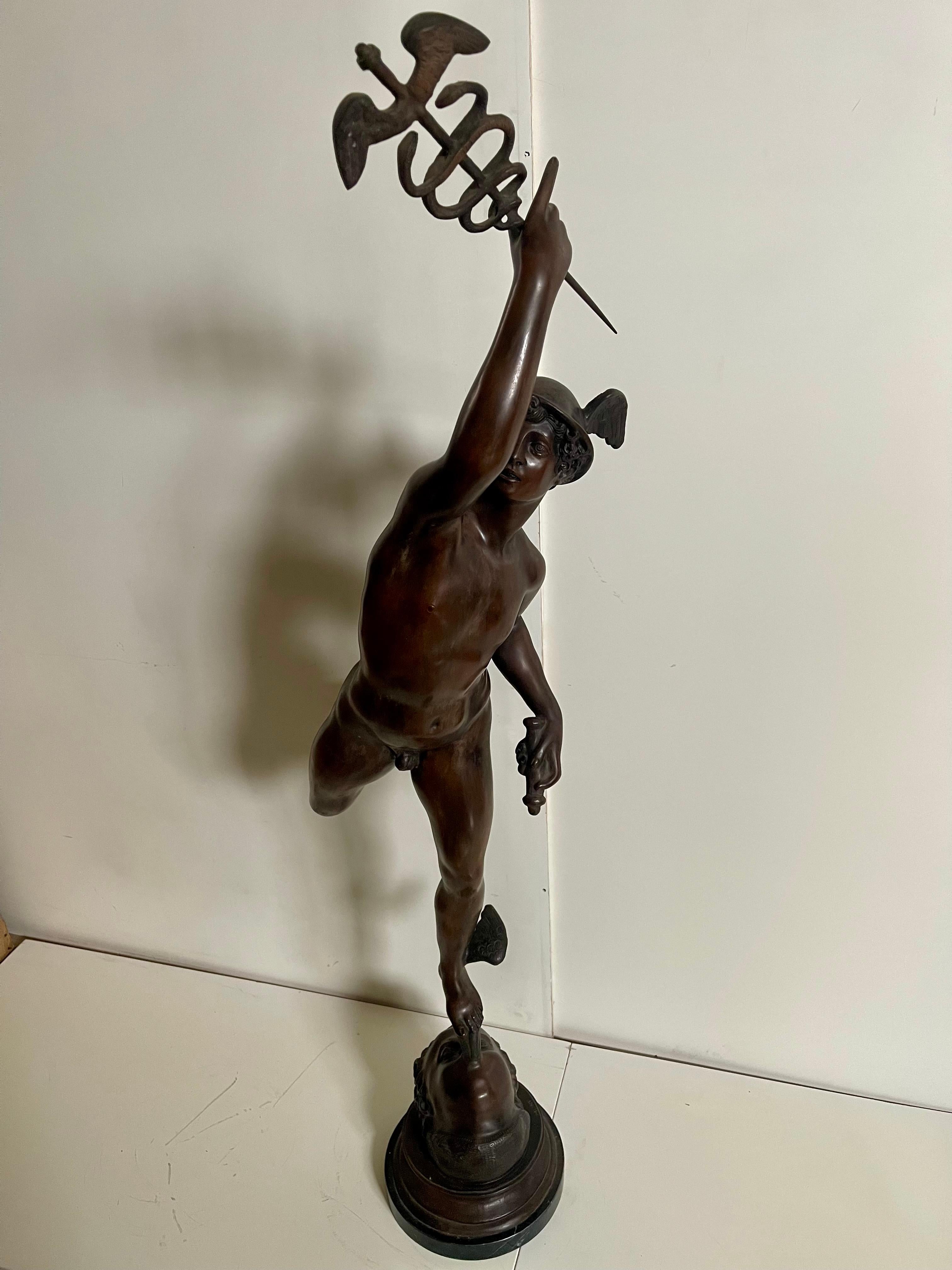 Other Bronze mercury winged statue  For Sale
