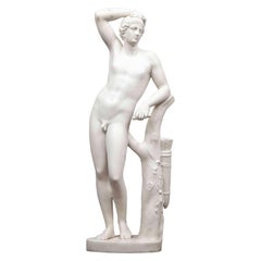 Statue d'Adonis en marbre de Carrare