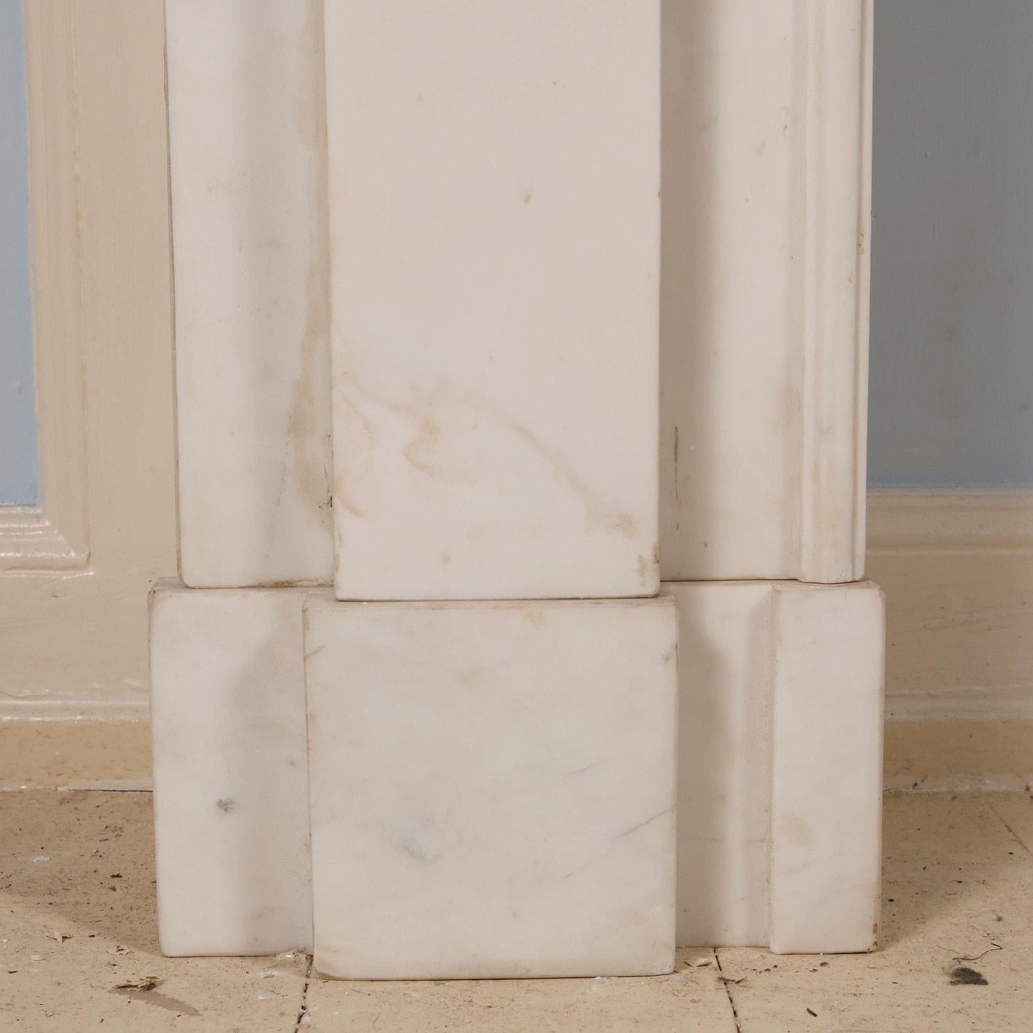 Neoclassical Statuary Marble and Scagliola Fire Surround after Pietro Bossi For Sale
