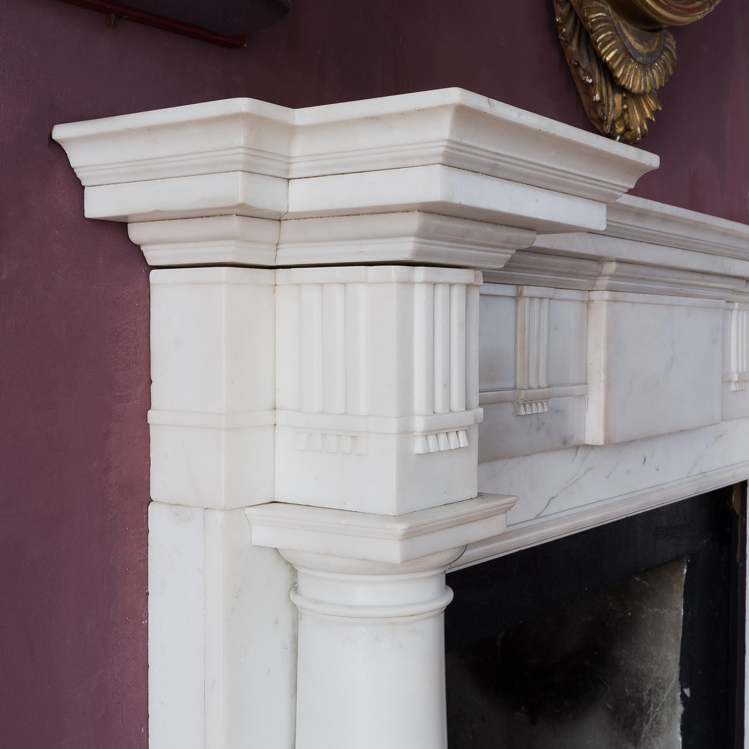 Statuary Marble Chimneypiece after Sir William Chambers For Sale 6