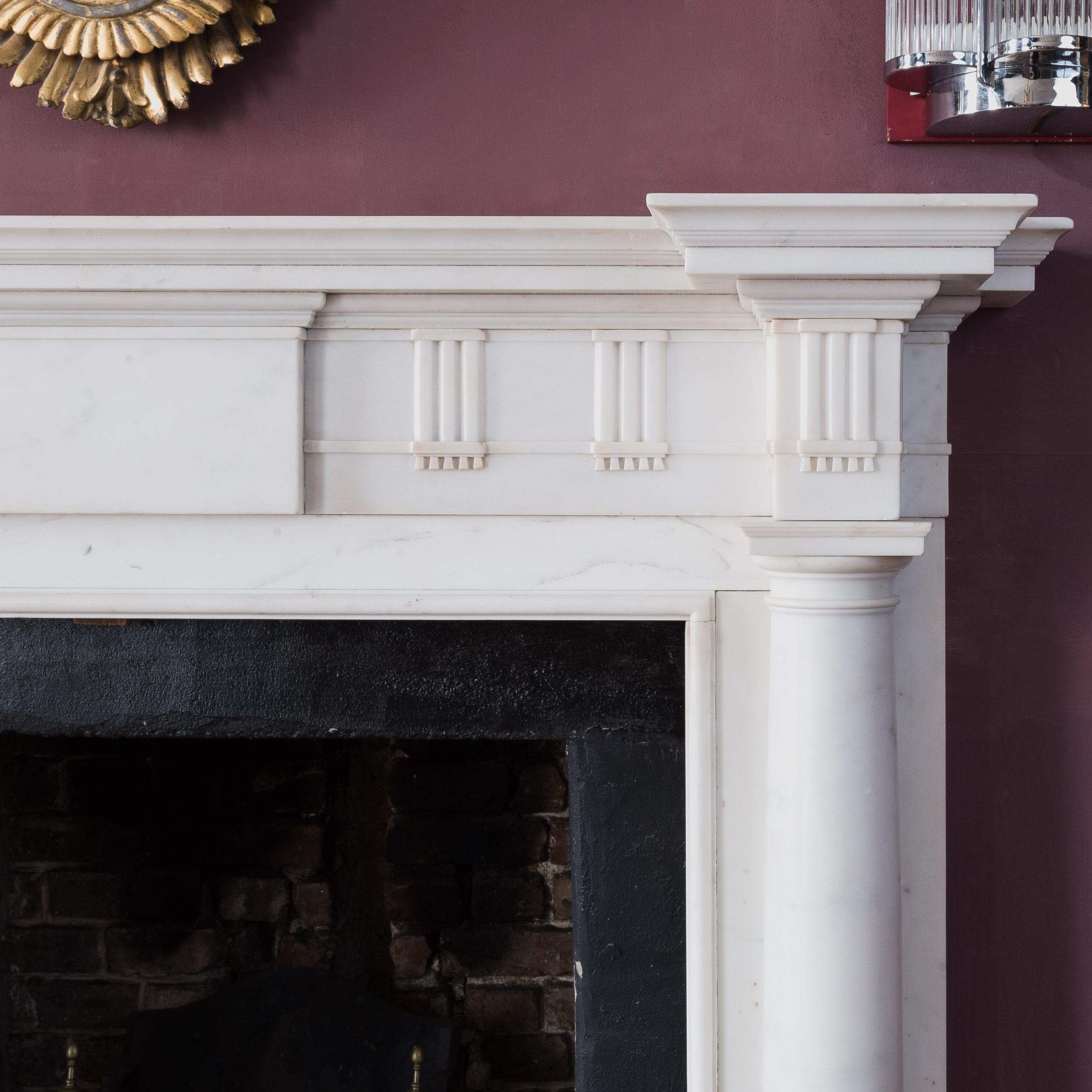British Statuary Marble Chimneypiece after Sir William Chambers For Sale
