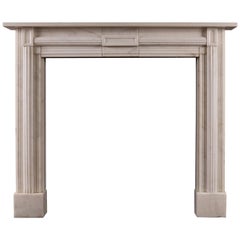 Antique Statuary Marble Fireplace in the Soanian Style