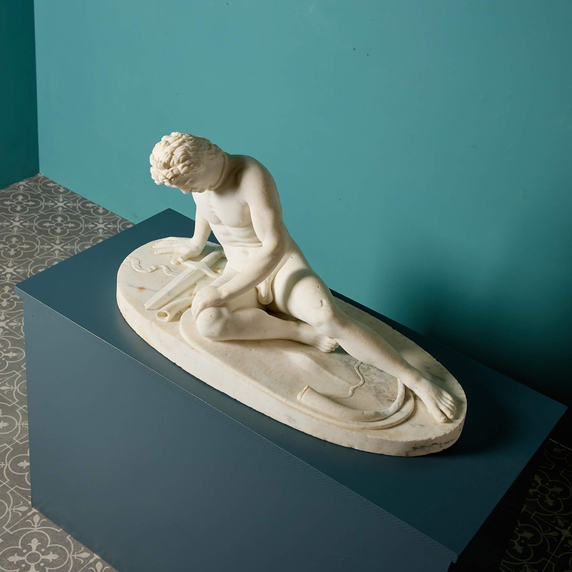 XIXe siècle Sculpture statuaire du Gaul mourant d'après l'ancien en vente