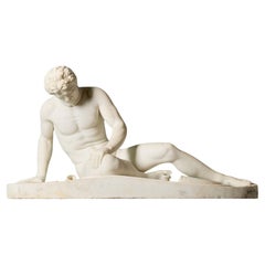 Statuary Marble Sculpture of The Dying Gaul After the Antique