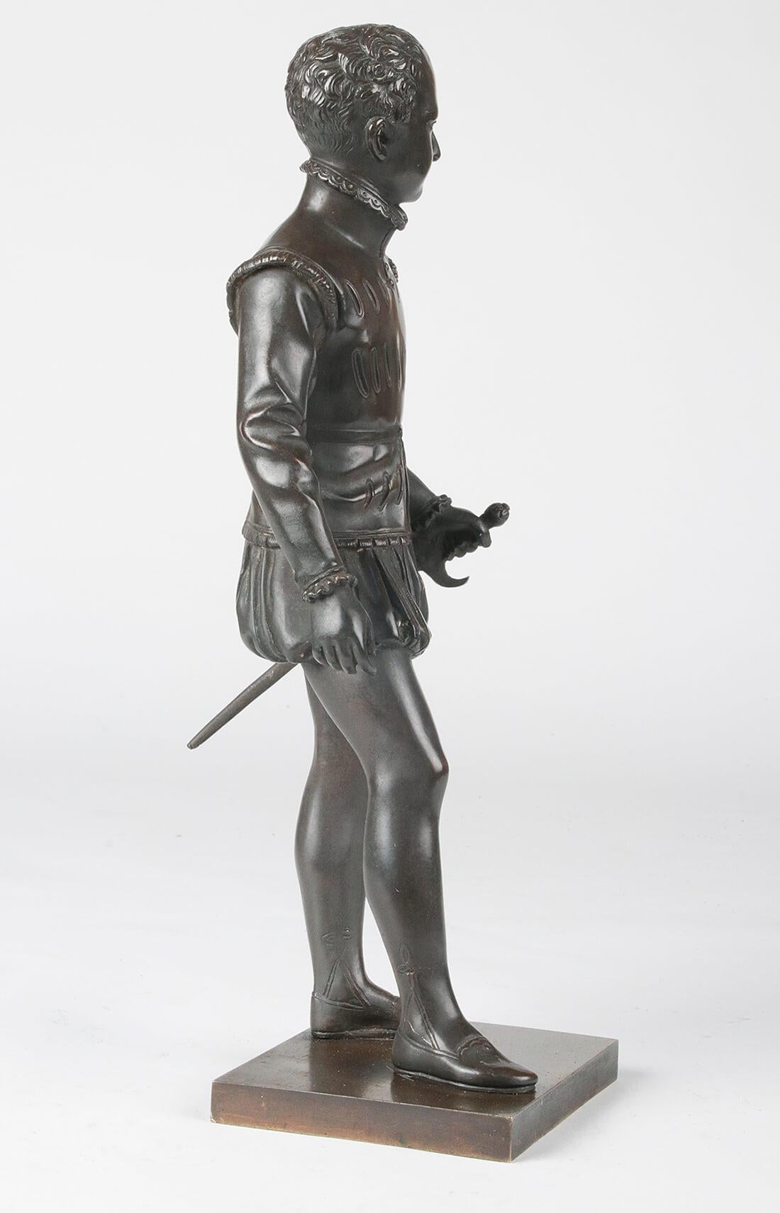 Late 19th Century Statue Bronze Bronze Statue of a Young Henry IV For Sale