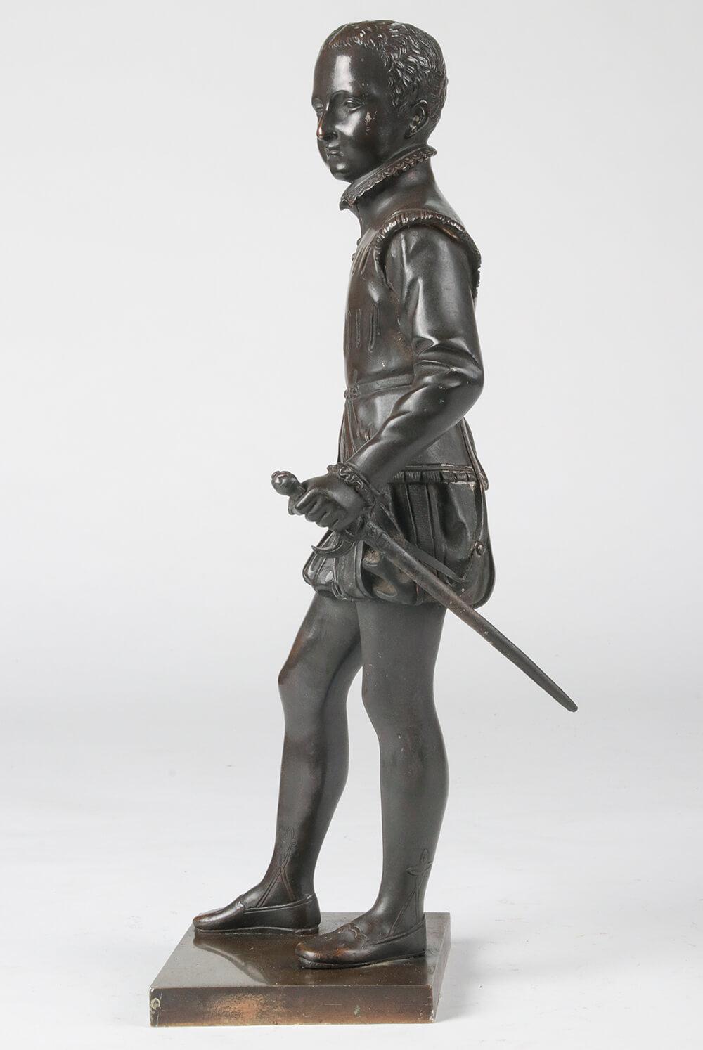 Statue Bronze Bronze Statue of a Young Henry IV For Sale 2