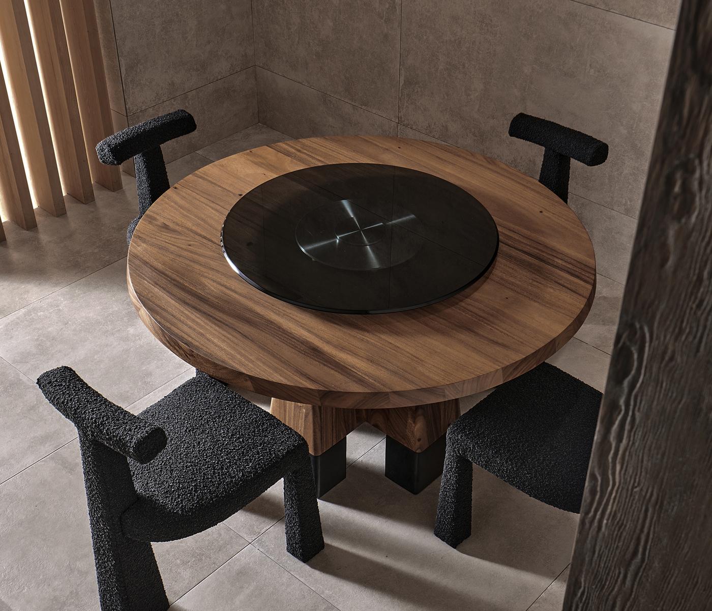 Statue Circle Dining Table by DAaZ In New Condition For Sale In Geneve, CH