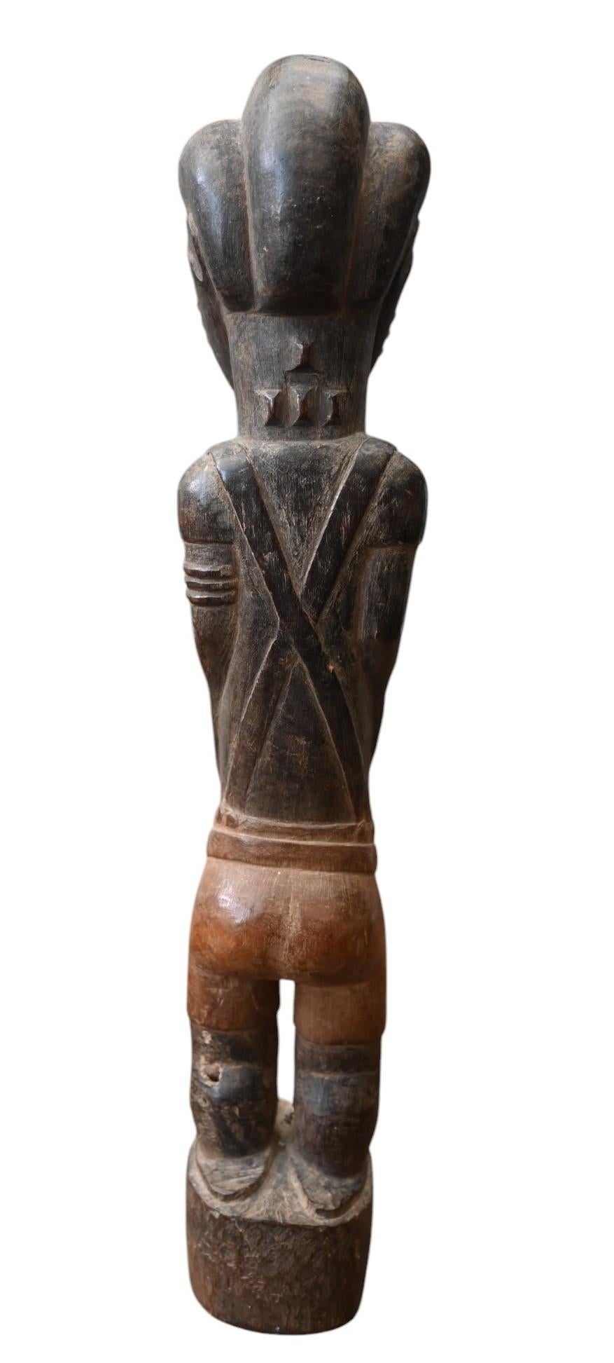 Ivoriano Statua della tribù dei Baule Tribe, Costa d'Avorio, prima metà del XX secolo in vendita