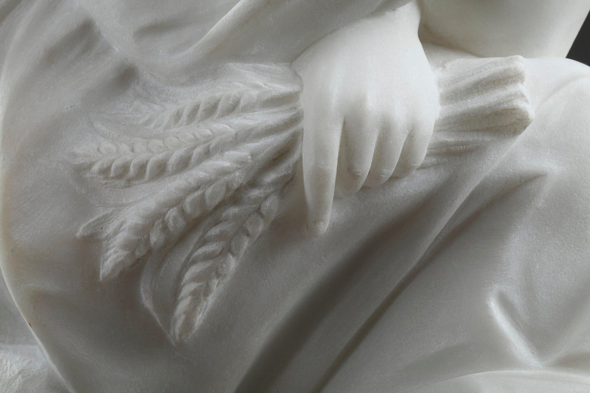 Statue in White Marble 