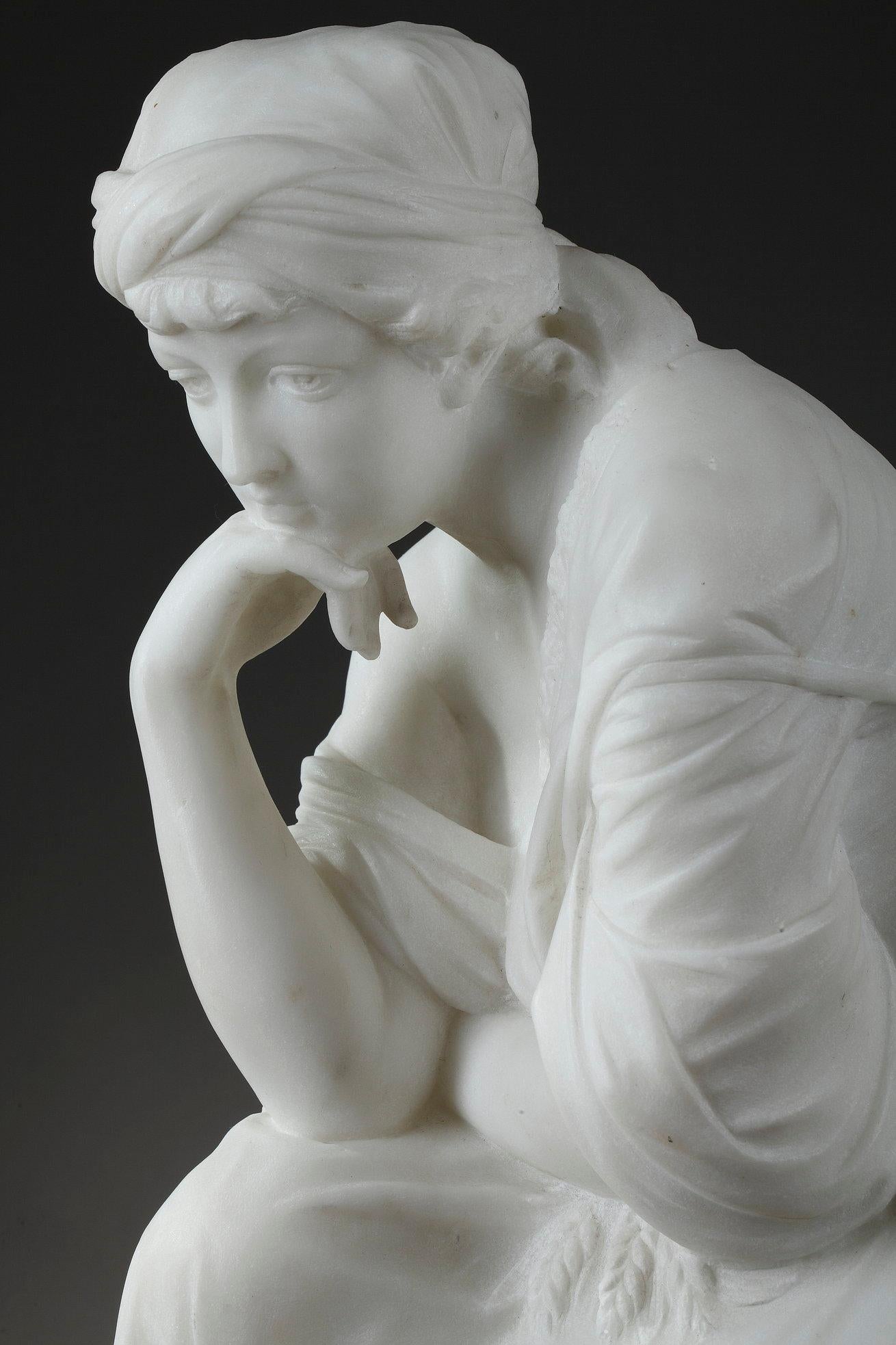 Statue in White Marble 