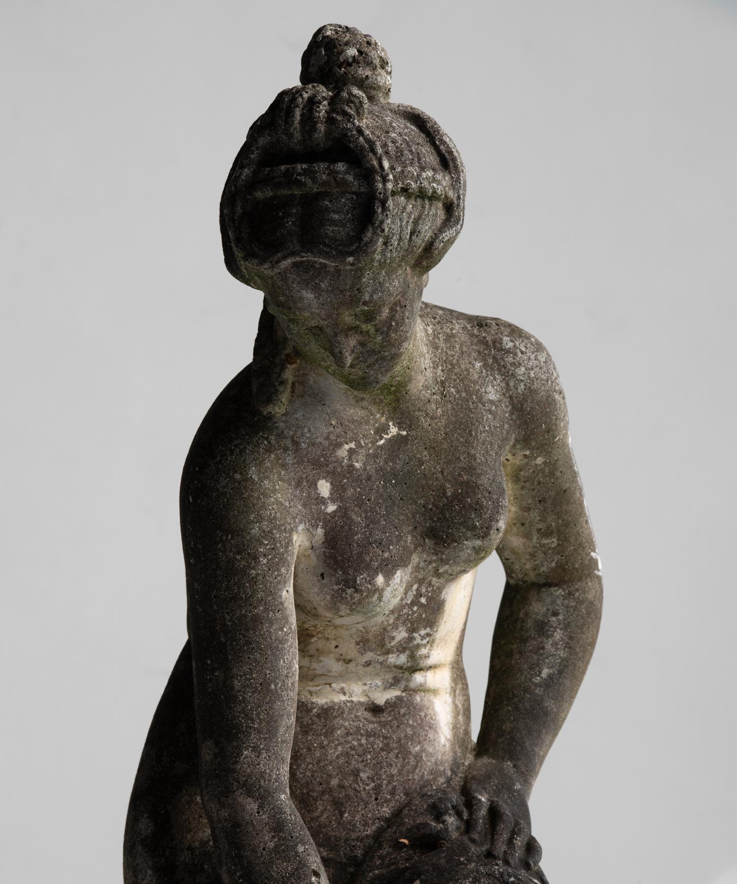 Statue of a Bathing Woman, England, circa 1950 In Good Condition In Culver City, CA