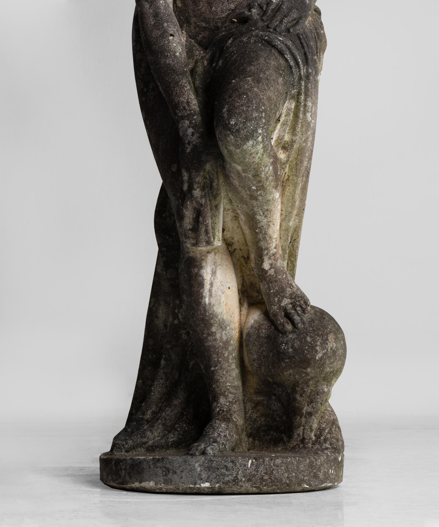 Mid-20th Century Statue of a Bathing Woman, England, circa 1950