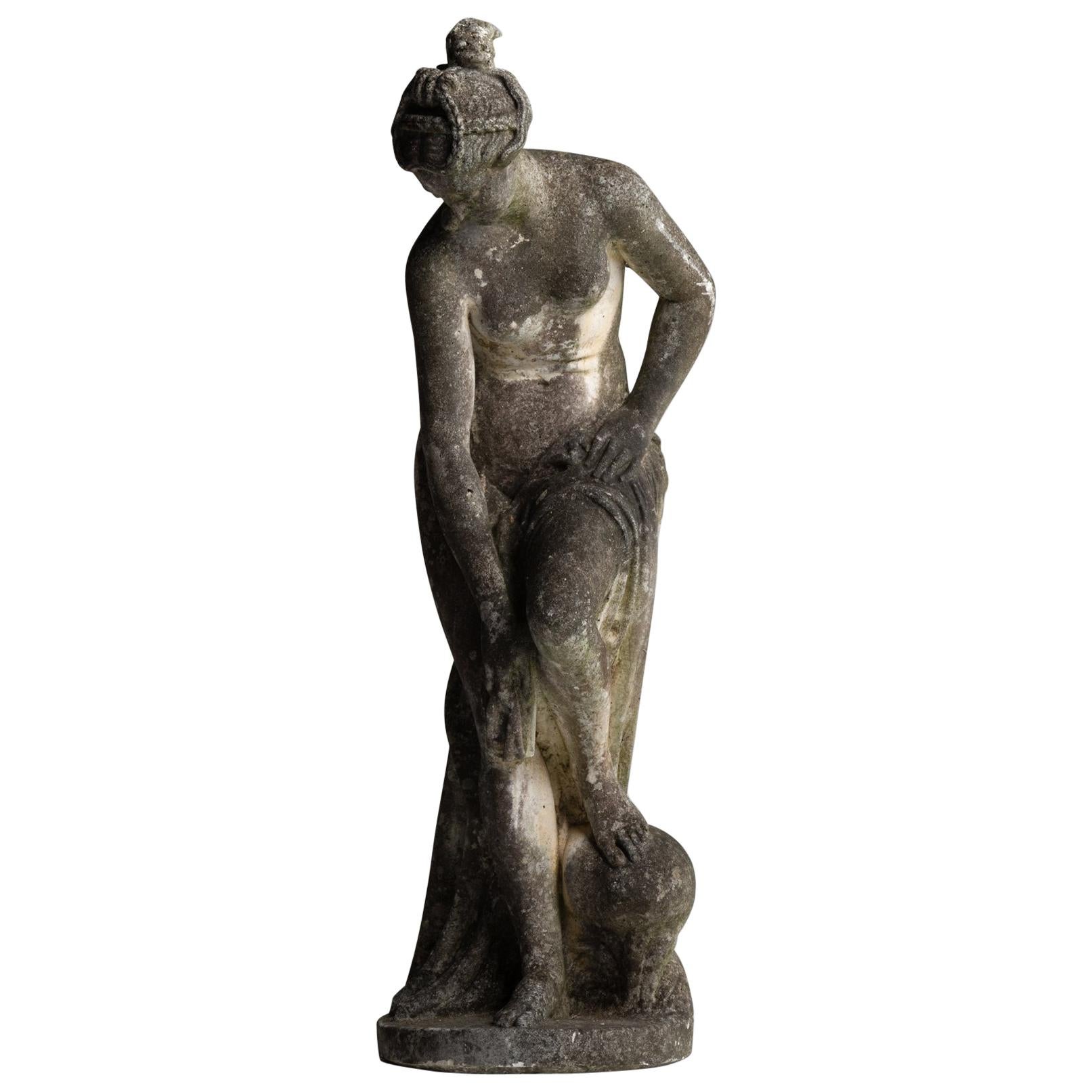 Statue of a Bathing Woman, England, circa 1950