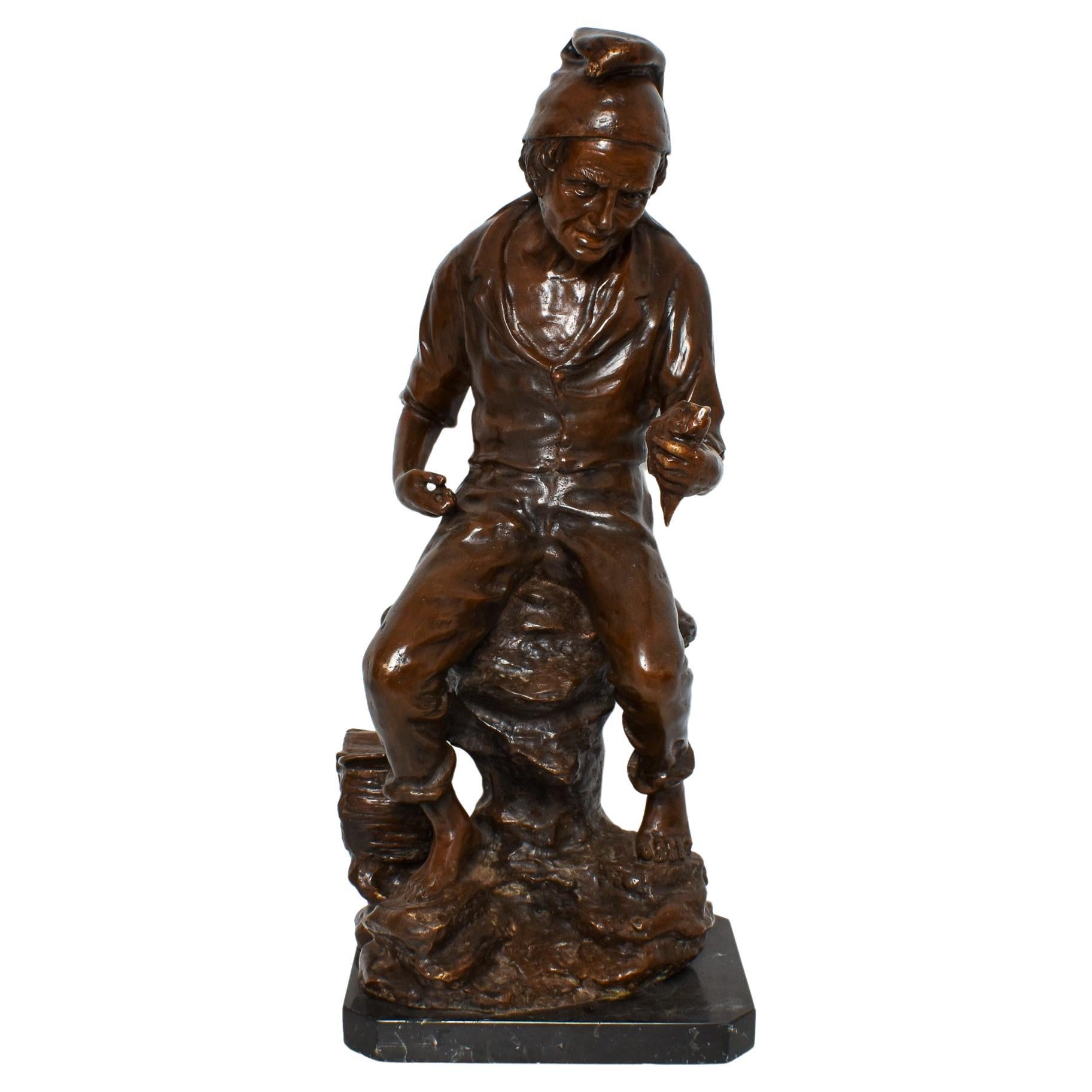 Statue of a Begger Bronze, Circa 1900 For Sale