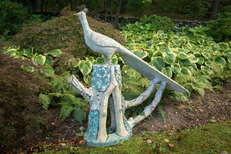 Statue of a Large Peacock For Sale at 1stDibs