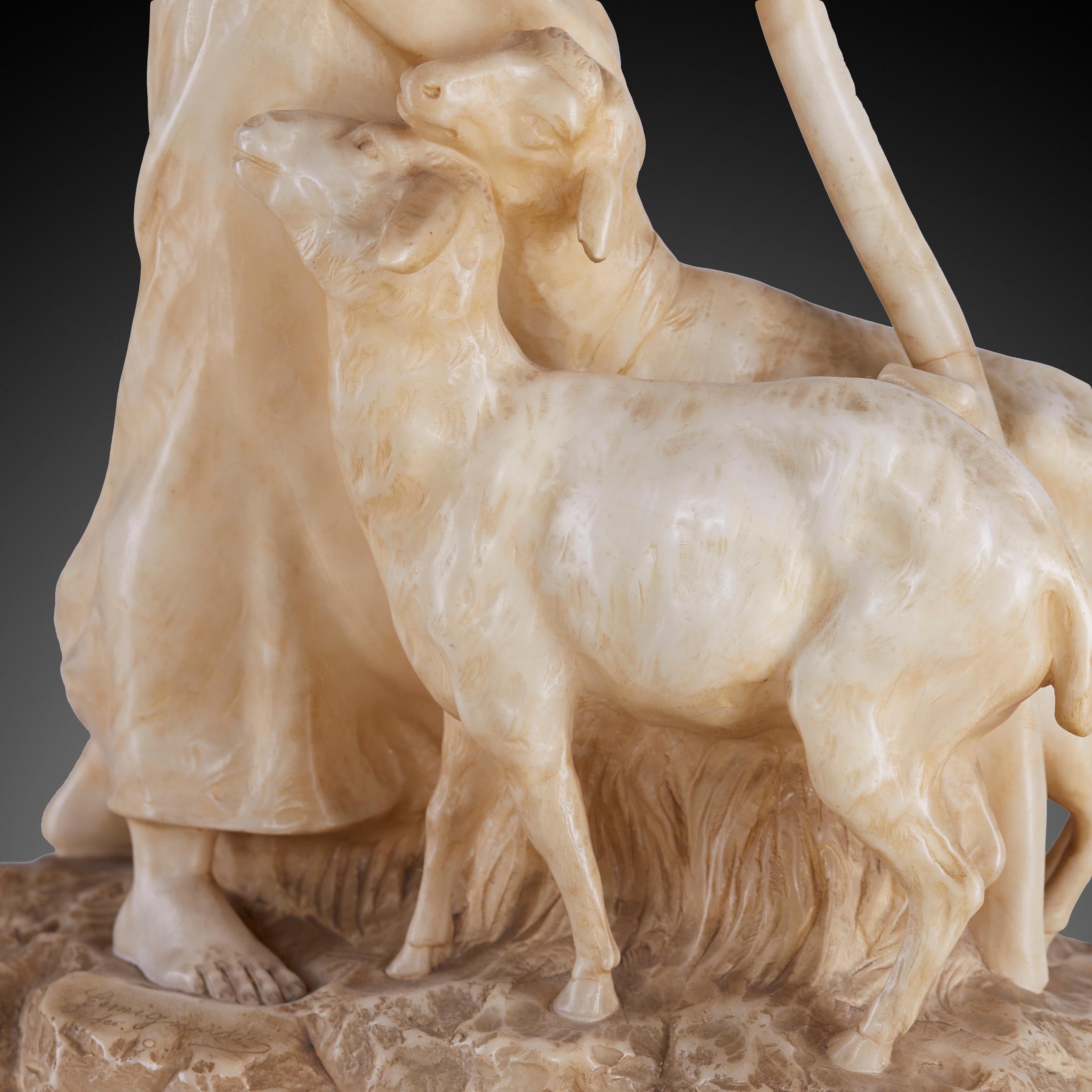 Altro Statua di una pastorella realizzata in marmo in vendita