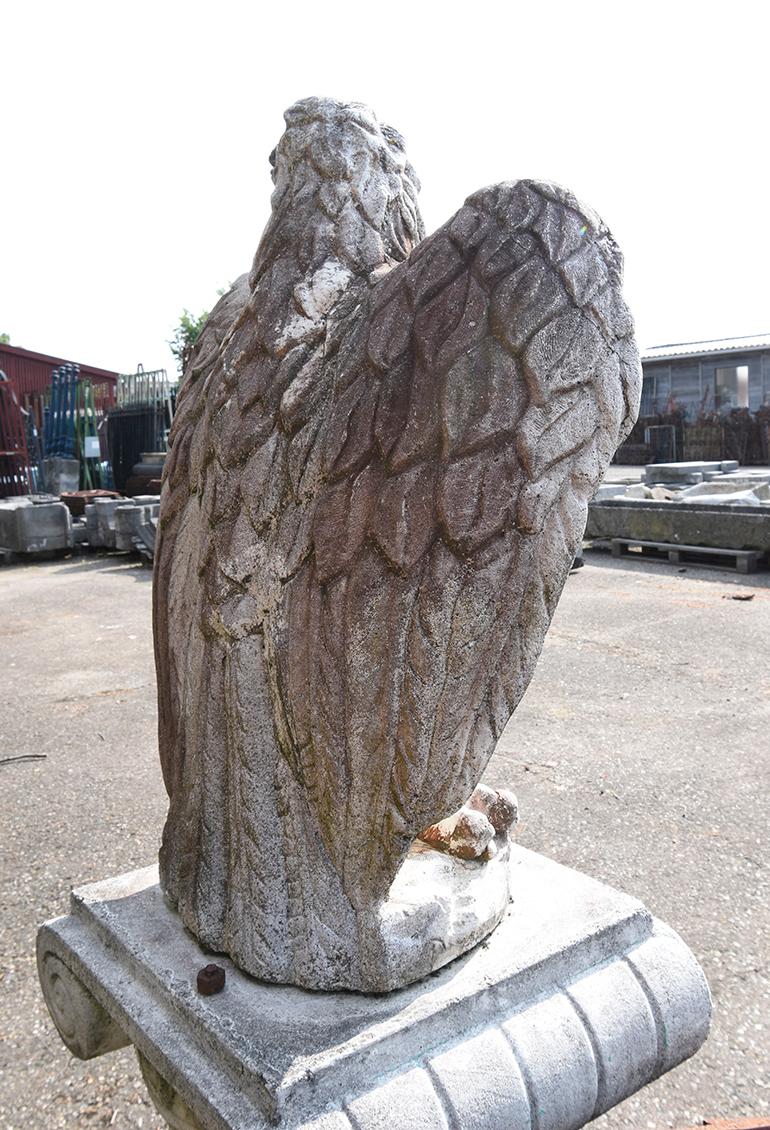 Statue of an Eagle on a Pedestal In Fair Condition In Udenhout, NL