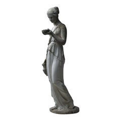 Vintage Statue of Hebe, England, circa 1950