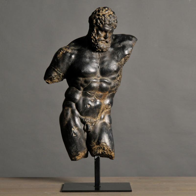 Statue of Hercules, Greek Mythology, 20th Century. In Good Condition For Sale In Saint-Ouen, FR